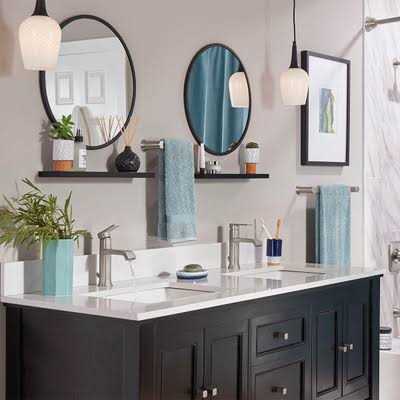 Moen Genta Single Hole Single-Handle Bathroom Faucet Spot Resist Brushed Nickel - Image 5