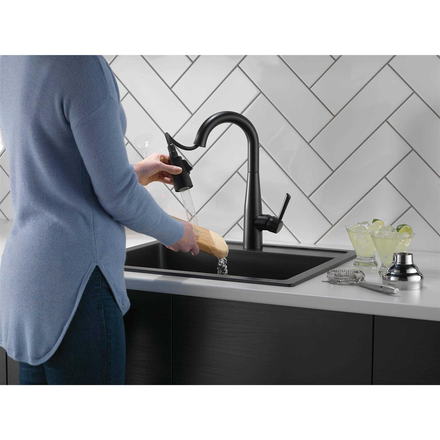 Delta Essa Single Handle Pull-Down Bar Prep Faucet - Image 5