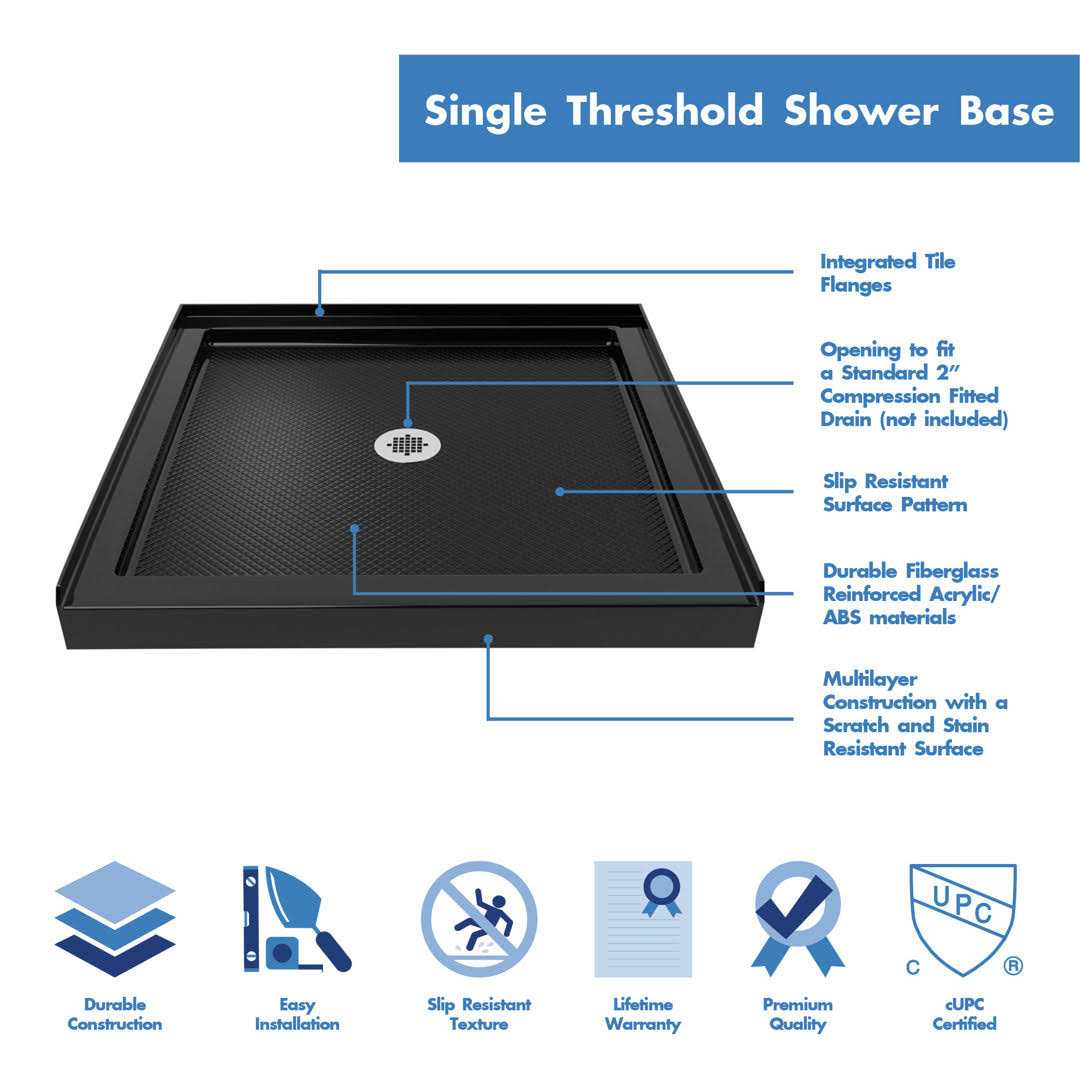 DreamLine 32 x 54 in. SlimLine Single Threshold Shower Base DLT-1132540 - Image 3