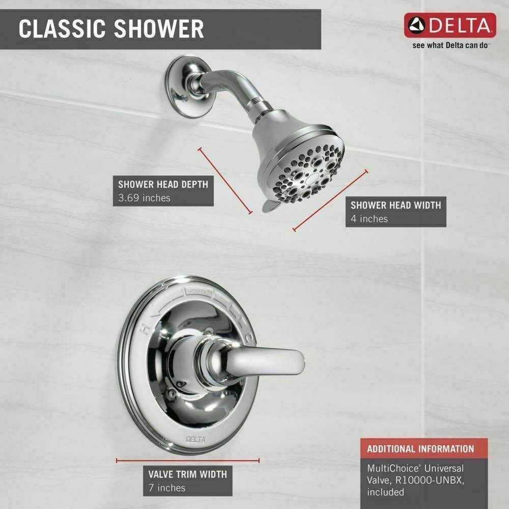 Delta Classic Chrome Single-Handle Shower Faucet - Image 3