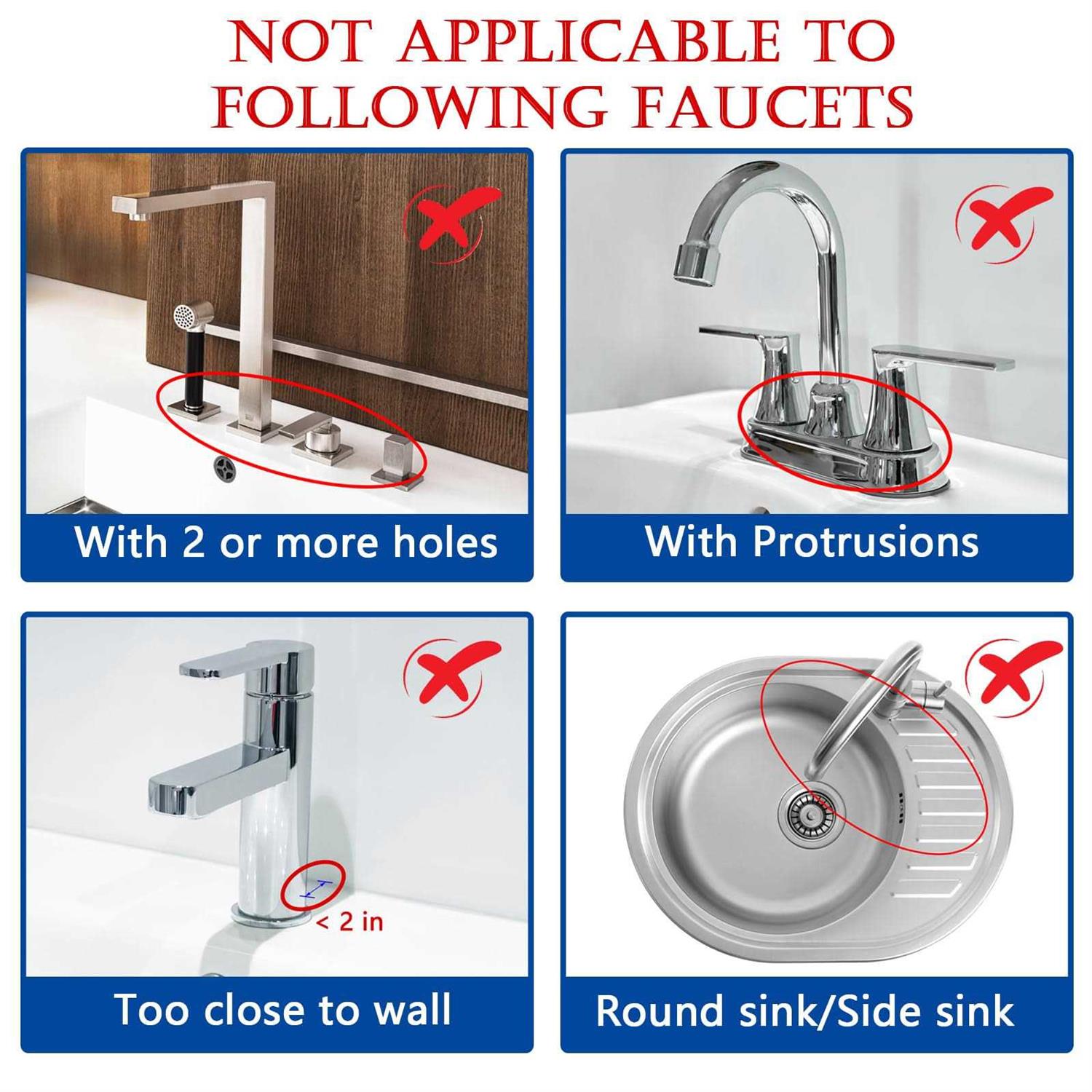 Meiliweser Silicone Sink Splash Guard Gen 2 Slope Upgraded Faucet Mat - Image 2