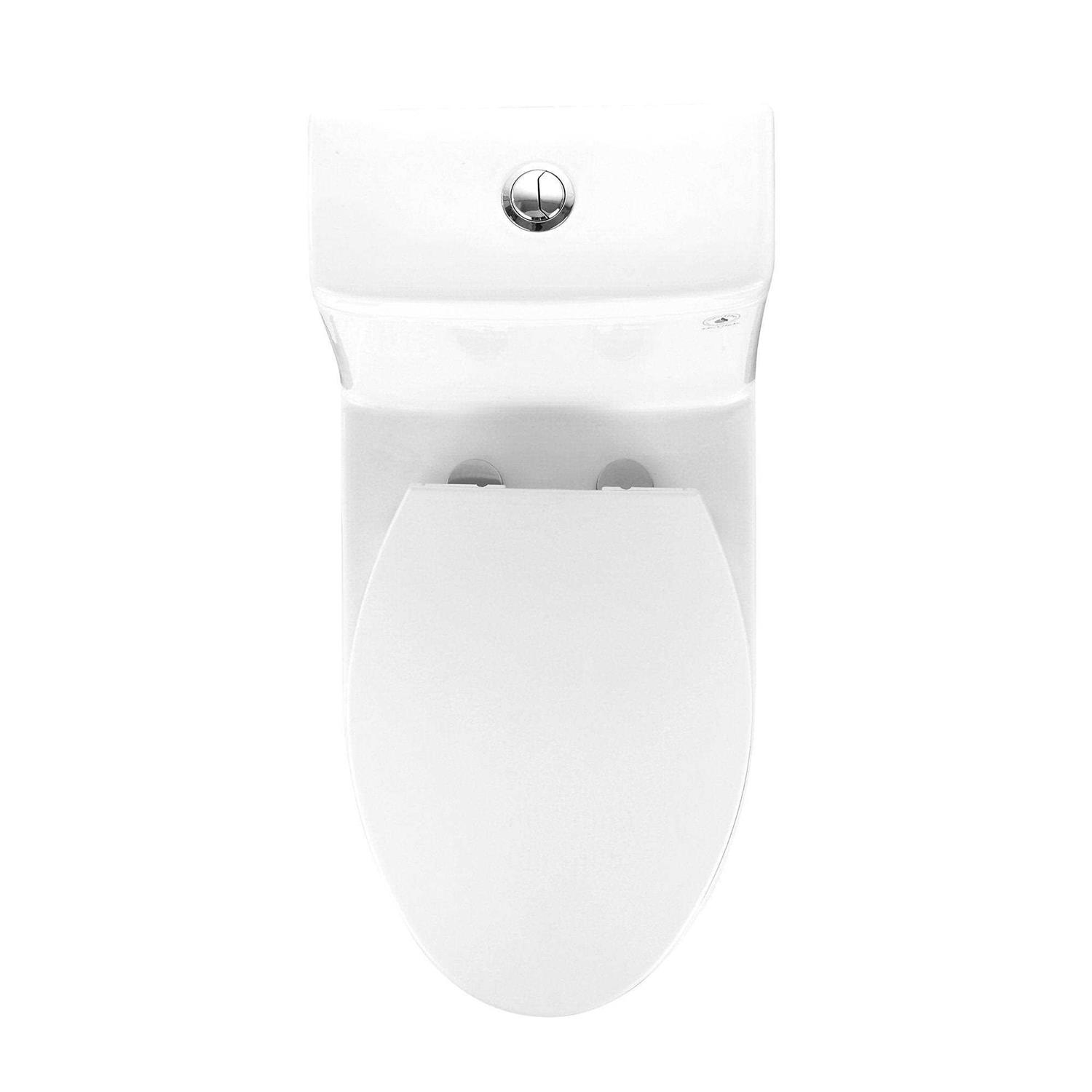 DeerValley DV-1F52816 Ally Dual-Flush Elongated One-Piece Toilet with Glazed Surface - Image 4