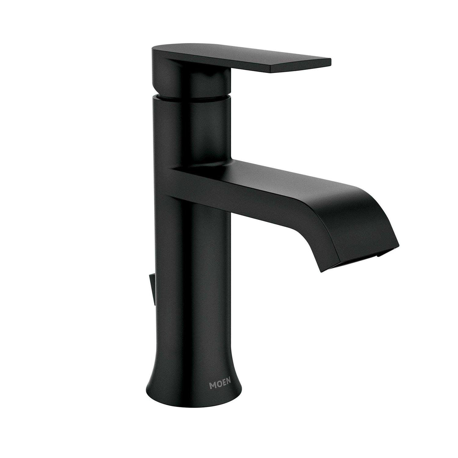 Moen 84760BL Genta Single Hole Single-Handle Bathroom Faucet in Matte Black