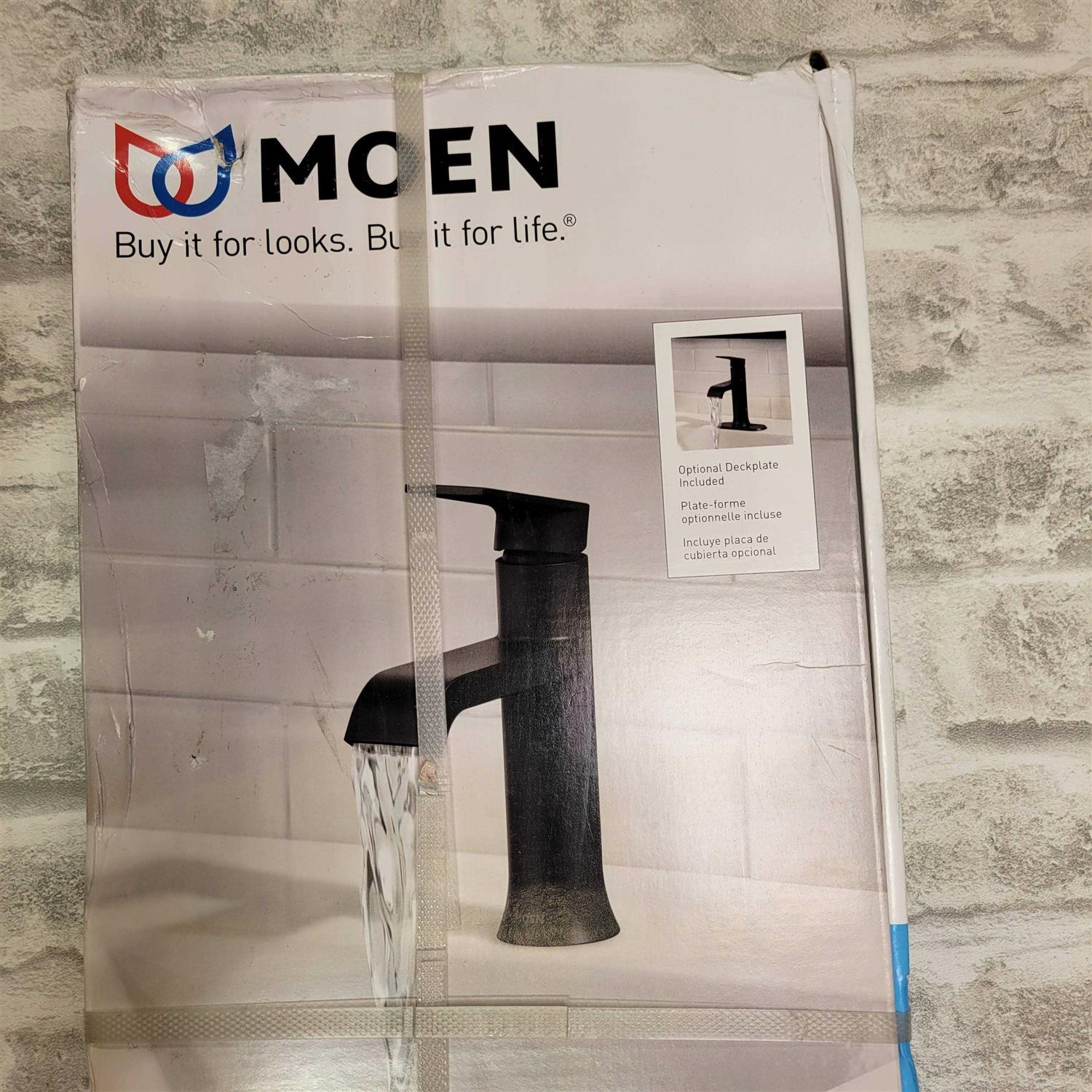 Moen 84760BL Genta Single Hole Single-Handle Bathroom Faucet in Matte Black - Image 3