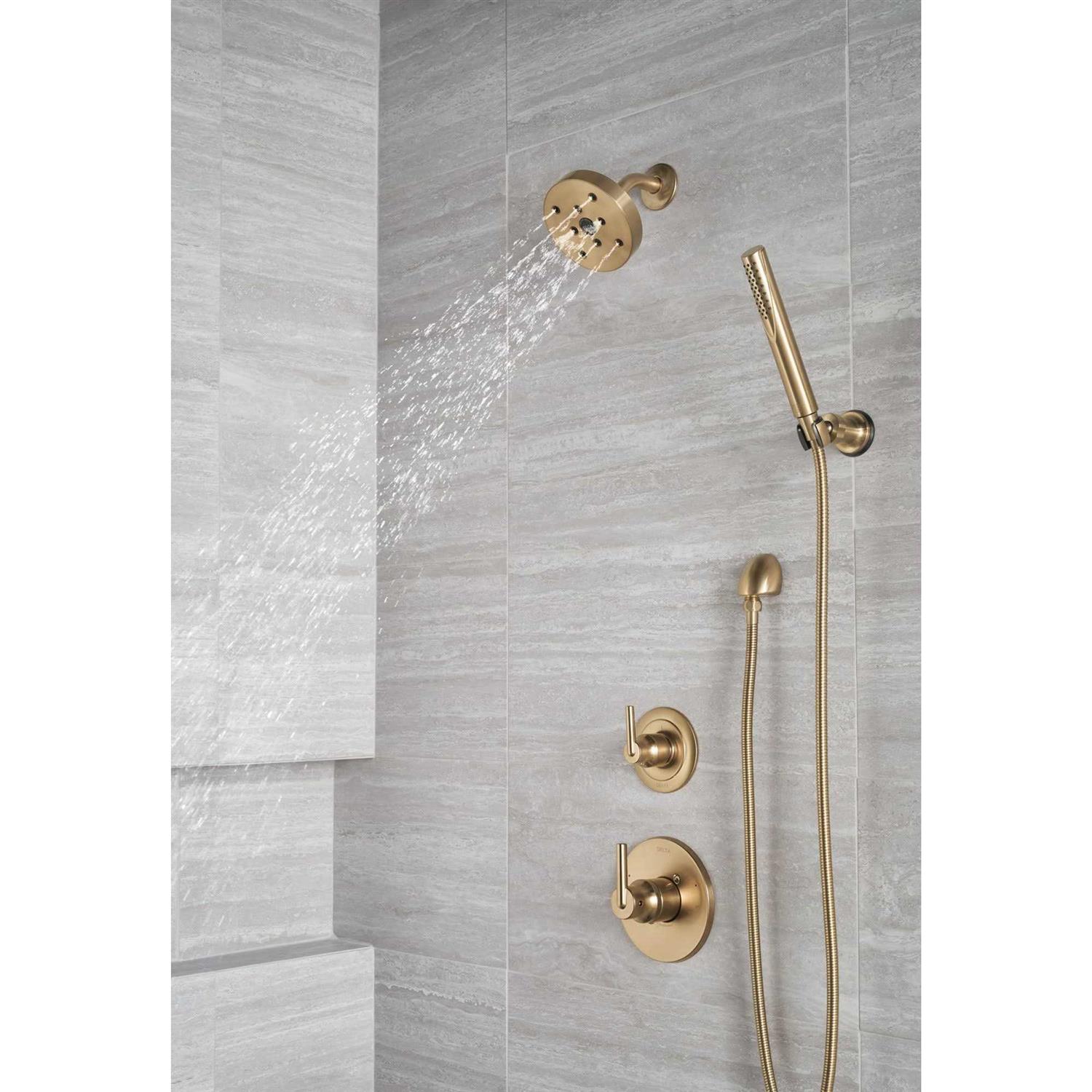 Delta DSS-Trinsic-1401 Monitor 14 Series Single Function Pressure Balanced Shower System with Shower Head and Hand Shower - Includes Rough-In Valves - Image 3