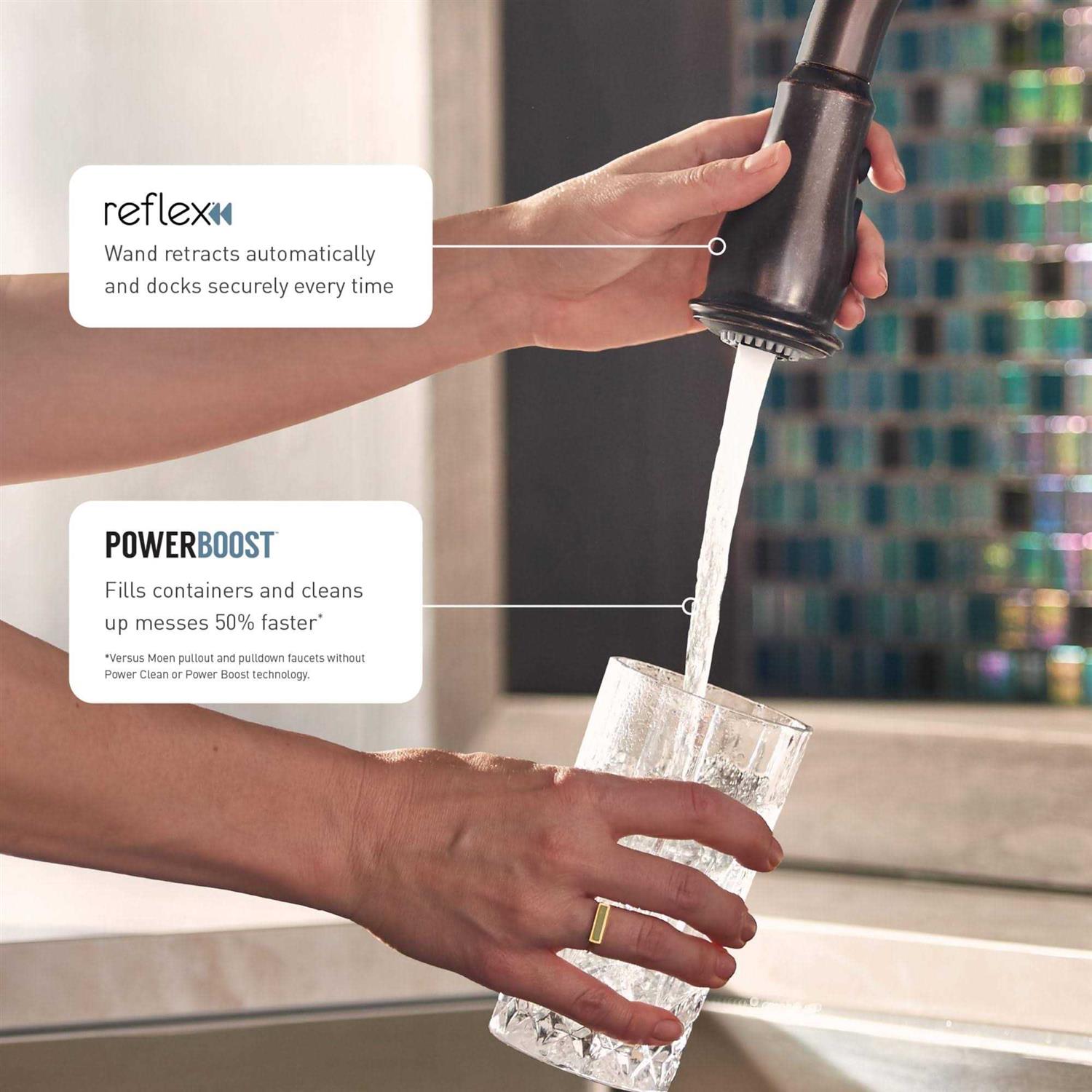 Moen Brantford One-Handle Pulldown Kitchen Faucet - Image 2