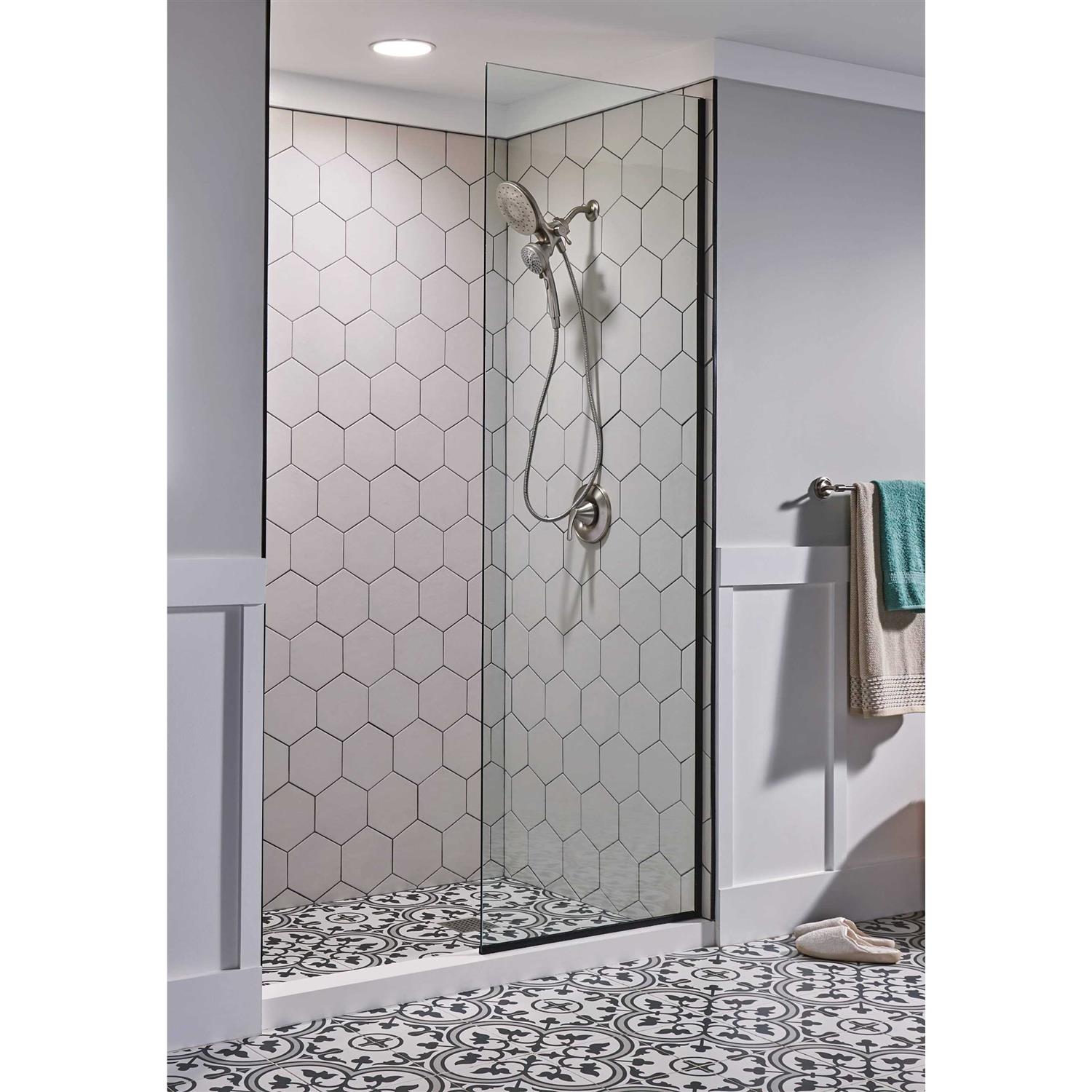 Moen Engage 260135SRN Magnetix SRN Combo 2.5-GPM Spot Resist Brushed Nickel 6-Spray Rain Handheld Shower 26013SRN - Image 4