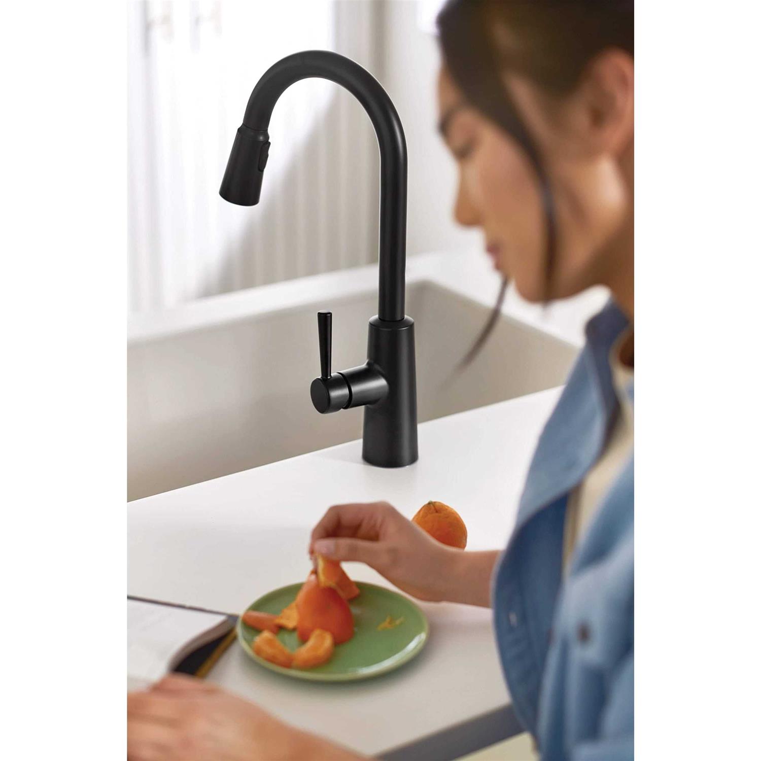 Moen Riley One-Handle High Arc Pulldown Kitchen Faucet 7402SRS - Image 2