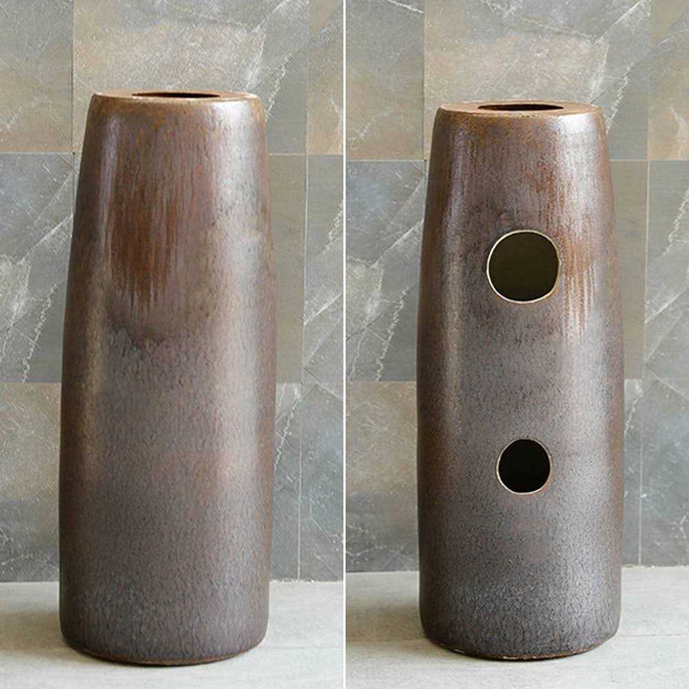 Homary wf-J021029 25.59 Tall Antique Brass Circular Pedestal Bathroom Sink - Image 5