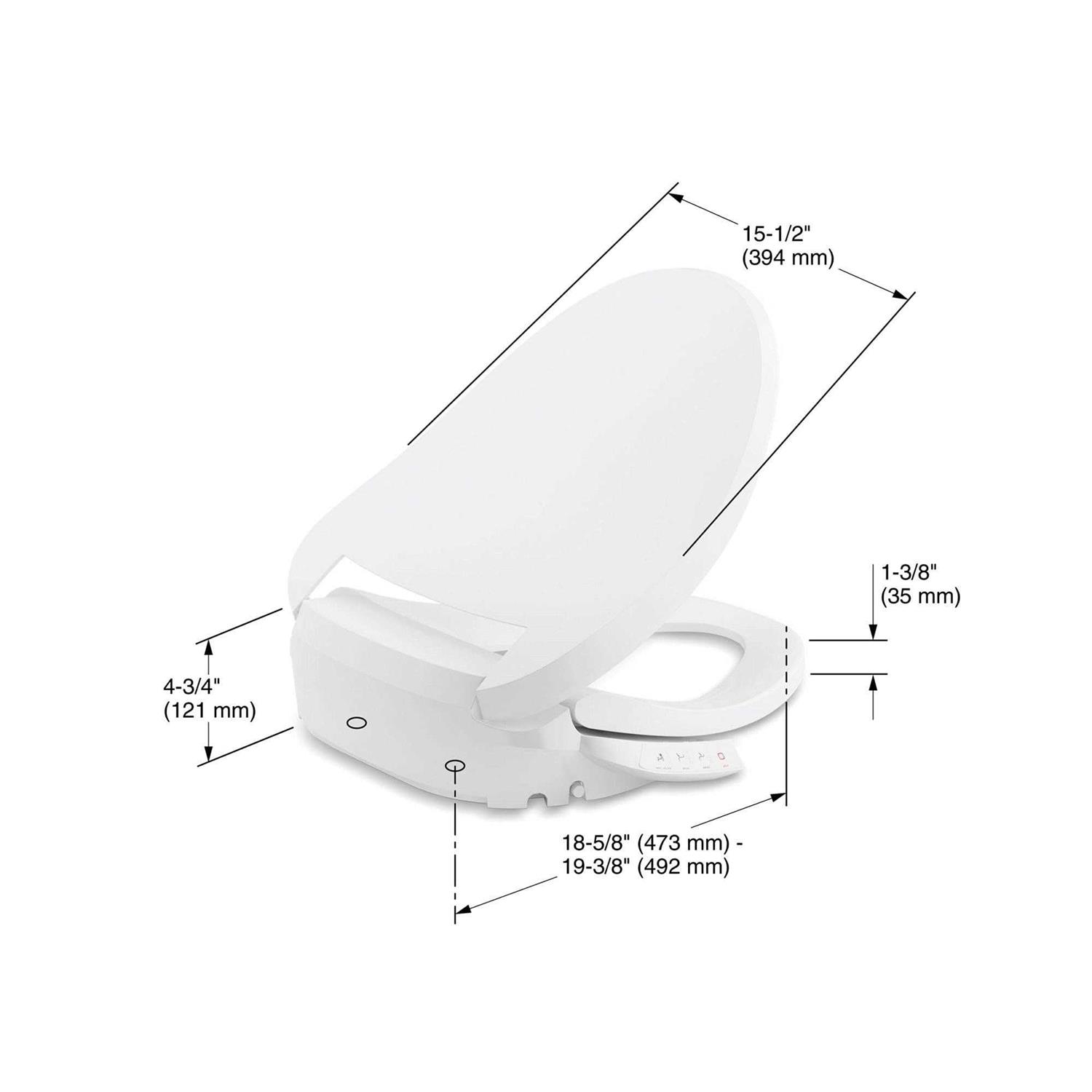 KOHLER Elongated Bidet Toilet Seat - Image 5