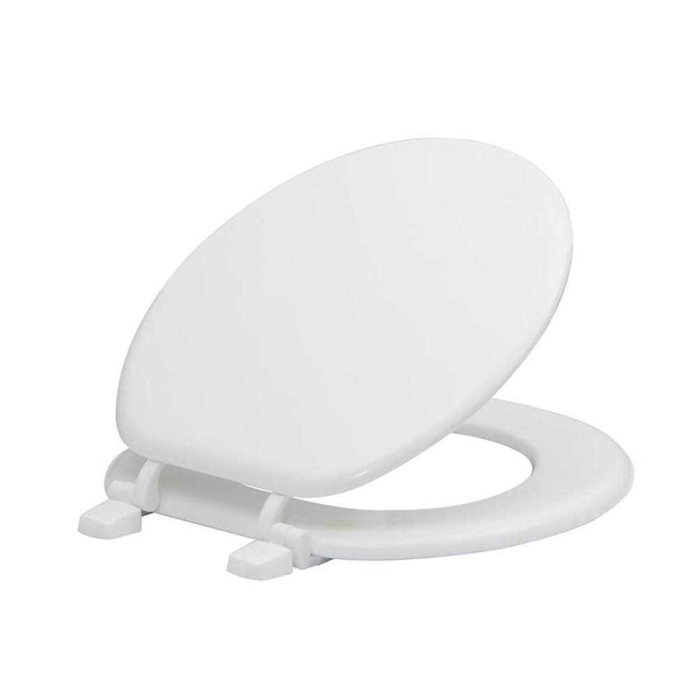 Project Source Wood White Round Toilet Seat - Image 3