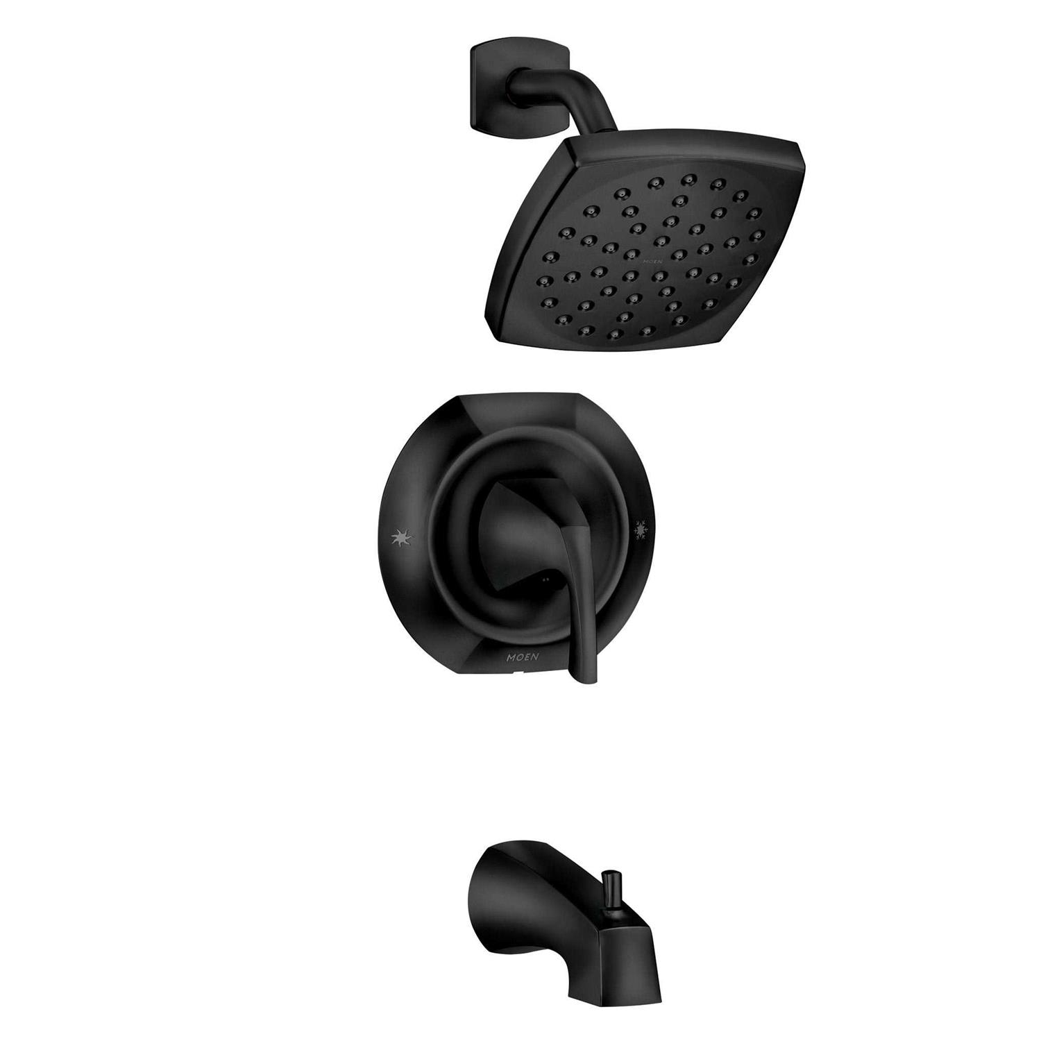 Moen Lindor 1-Handle Matte Black Tub and Shower Faucet