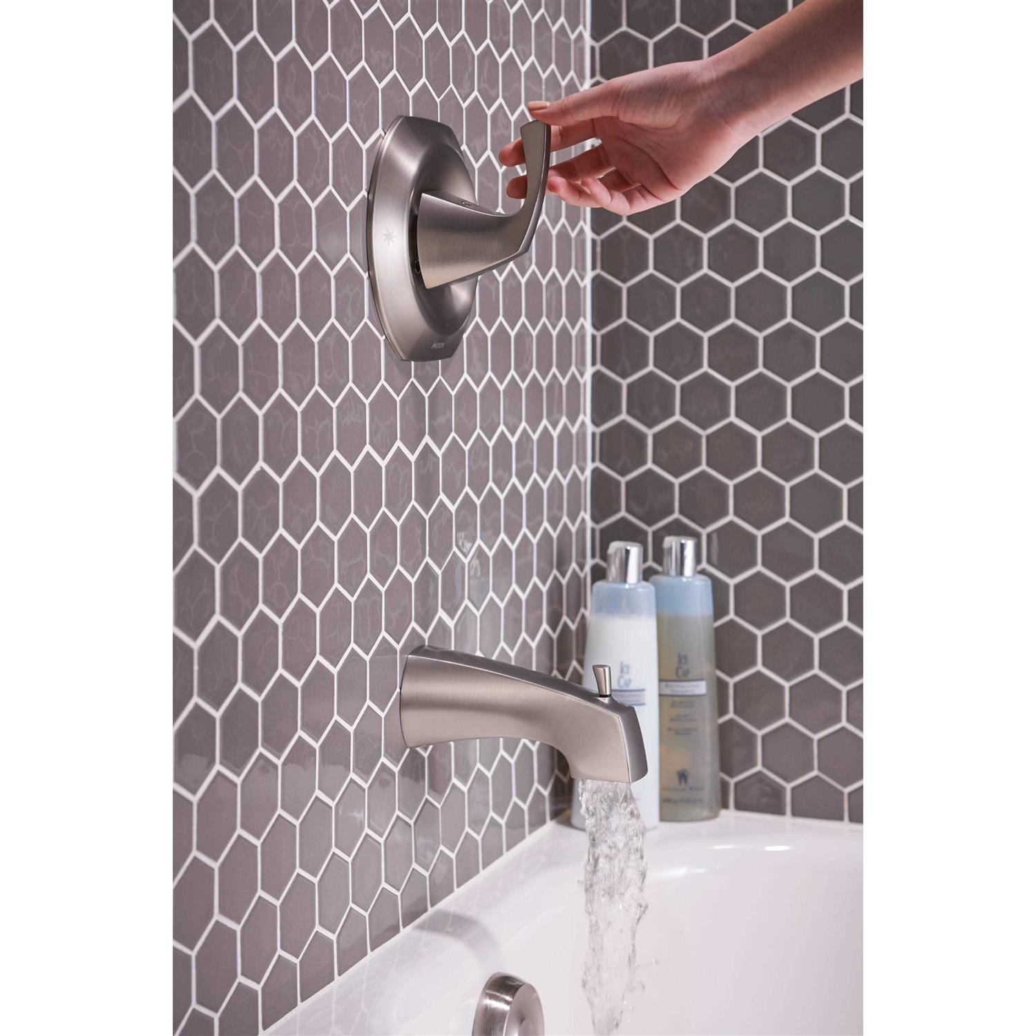 Moen Lindor 1-Handle Matte Black Tub and Shower Faucet - Image 2