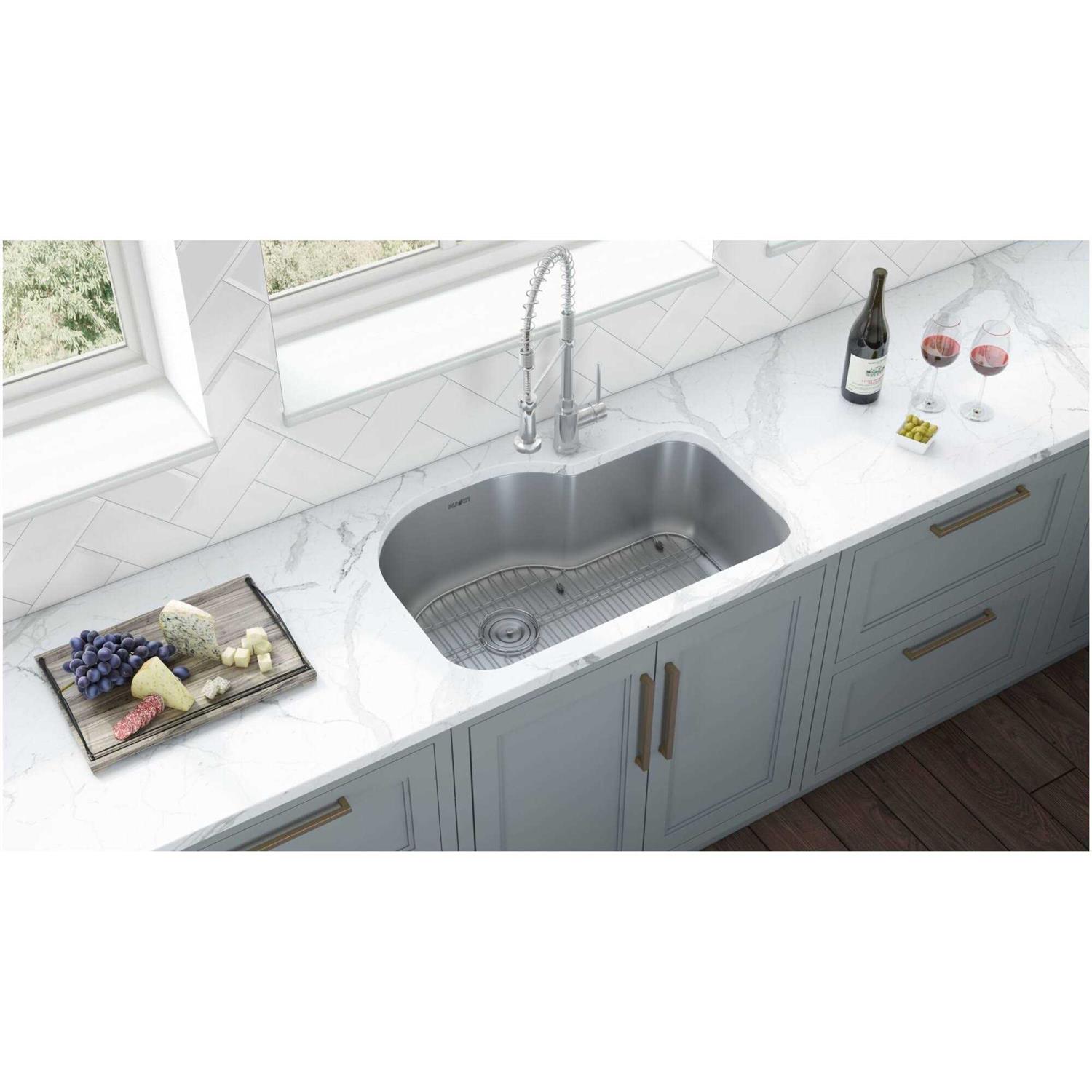 Ruvati 32 Undermount 16 Gauge Single Bowl Kitchen Sink RVM4700 - Image 4
