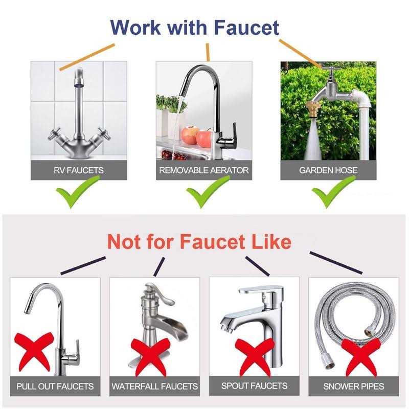 CozyHouse Faucet Adapter Kit 5pcs Kitchen Sink Brass Aerator Adapter Set Male Female Sink Faucet Adapter for Garden Hose - Image 4