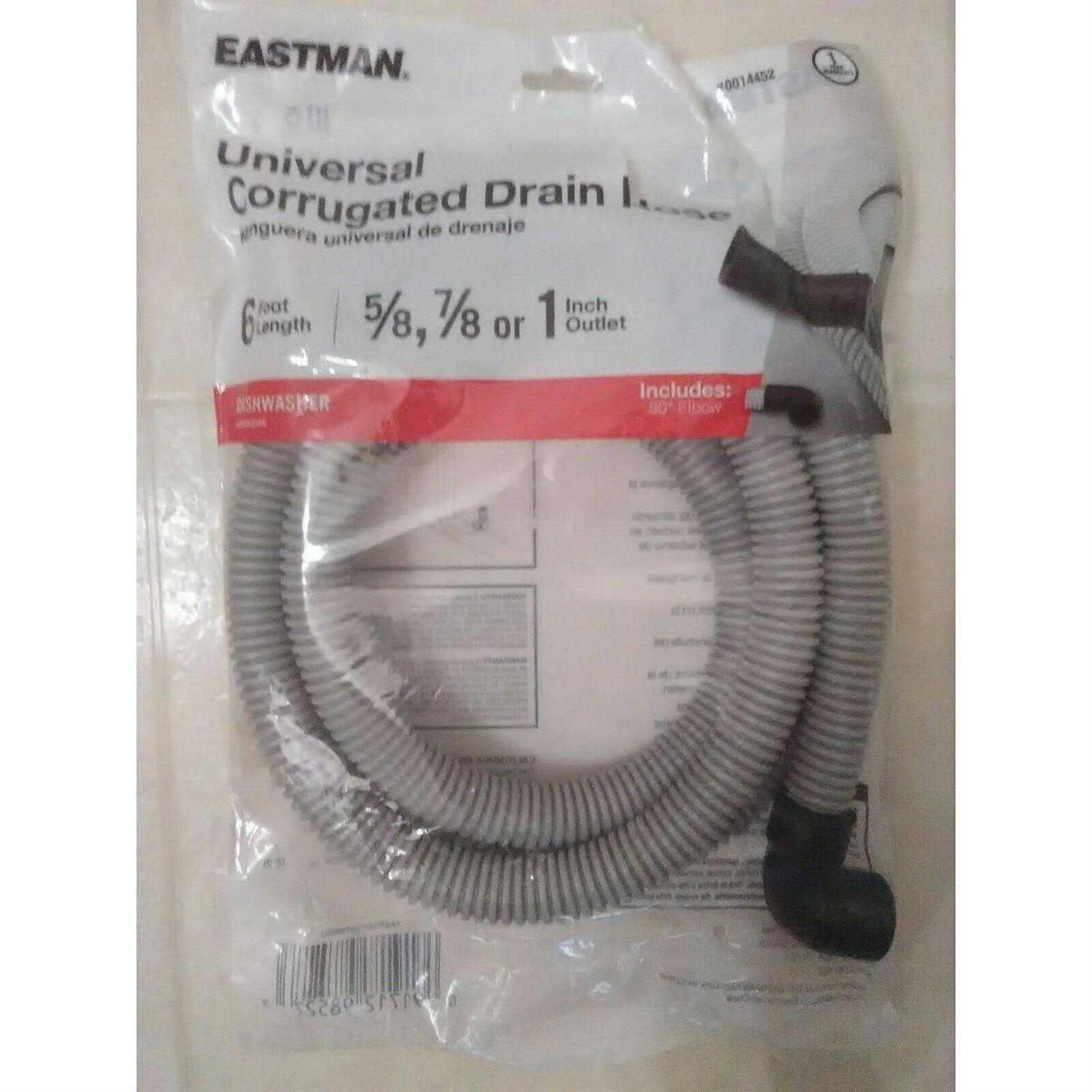 Eastman 6-ft 5/8, 7/8, or 1-in Od Inlet x 5/8-in Od Outlet Polypropylene Dishwasher Drain Hose Rubber - Image 5