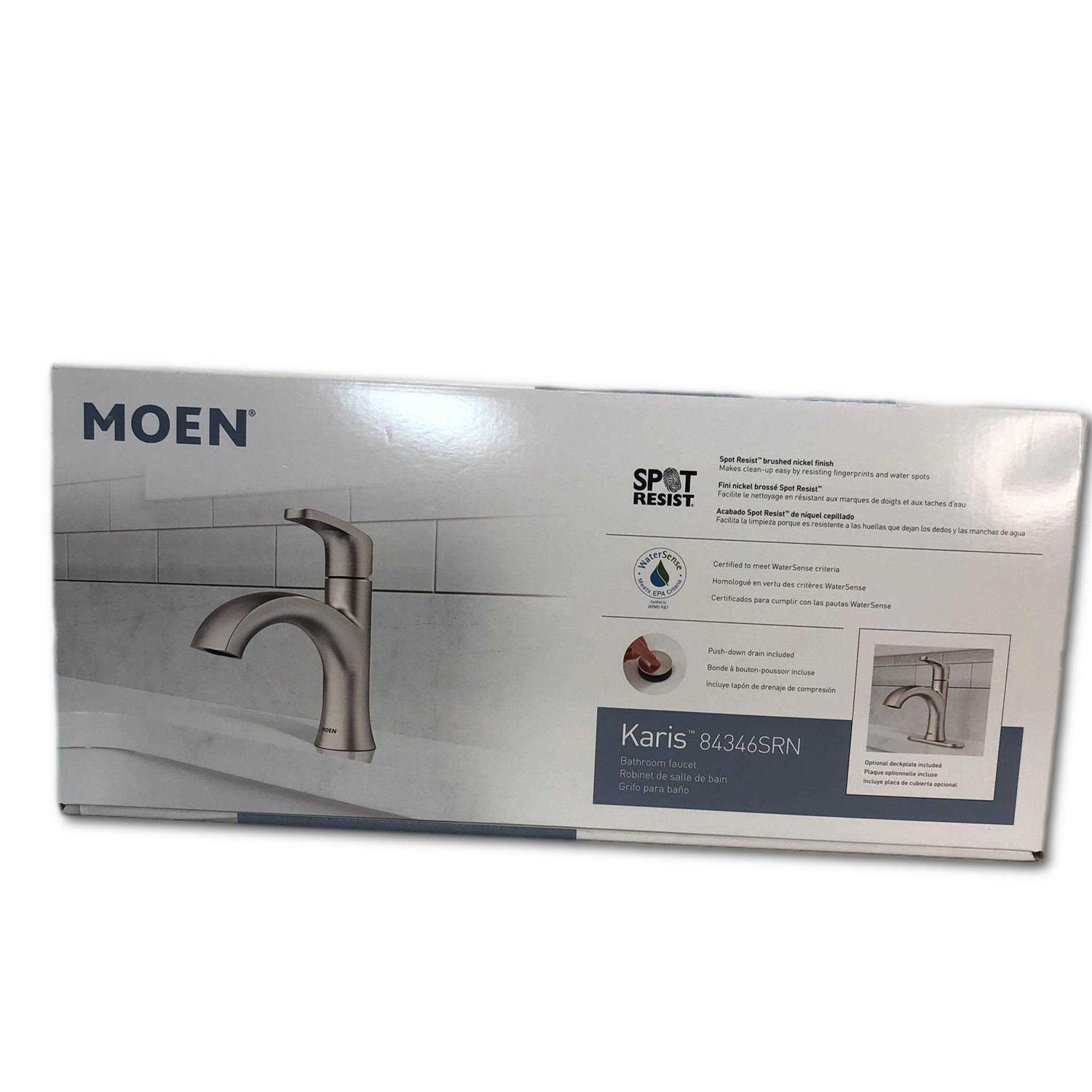 Moen Karis Single Hole Single Handle Bathroom Faucet - Image 3