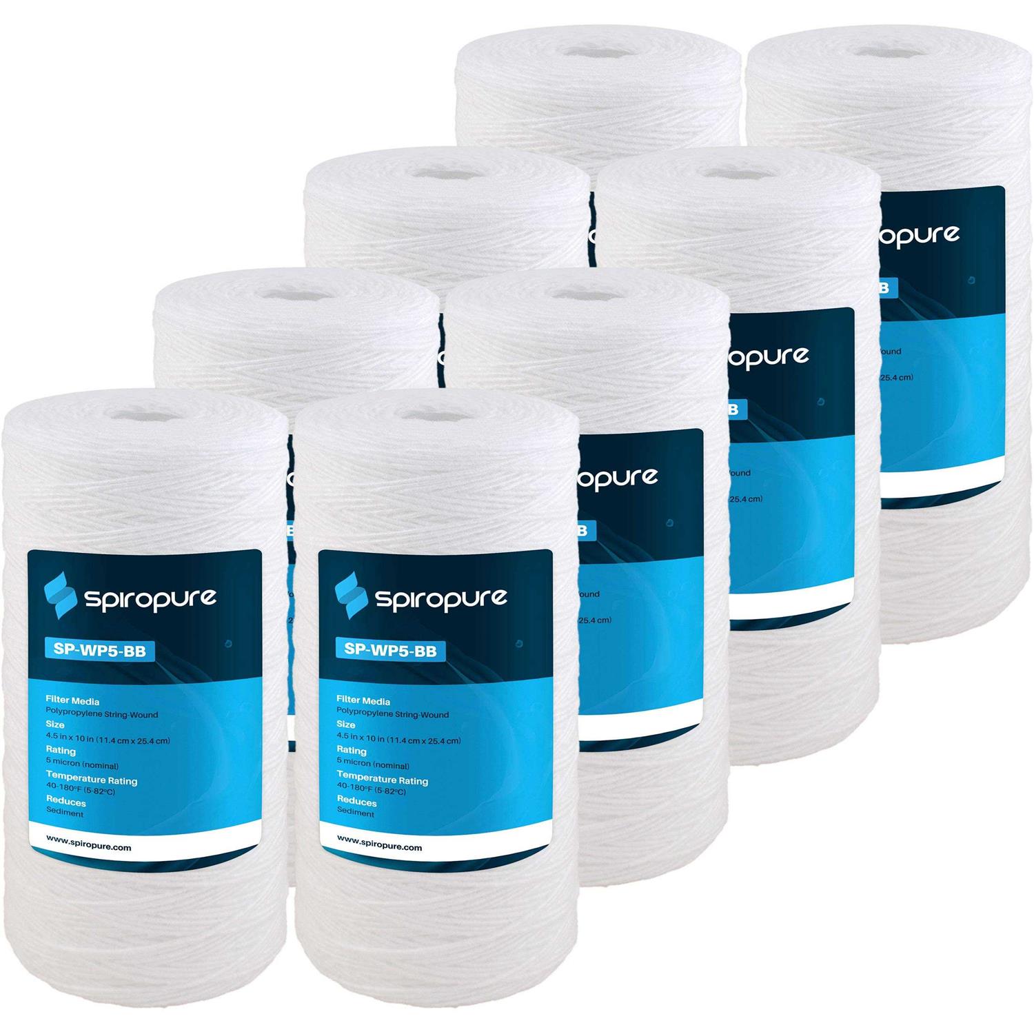 SpiroPure 10'' x 4.5'' String Wound Sediment Filter - Image 4