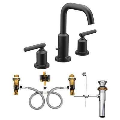 Moen T6142BL Gibson Matte Black Two-Handle Bathroom Faucet - Image 2