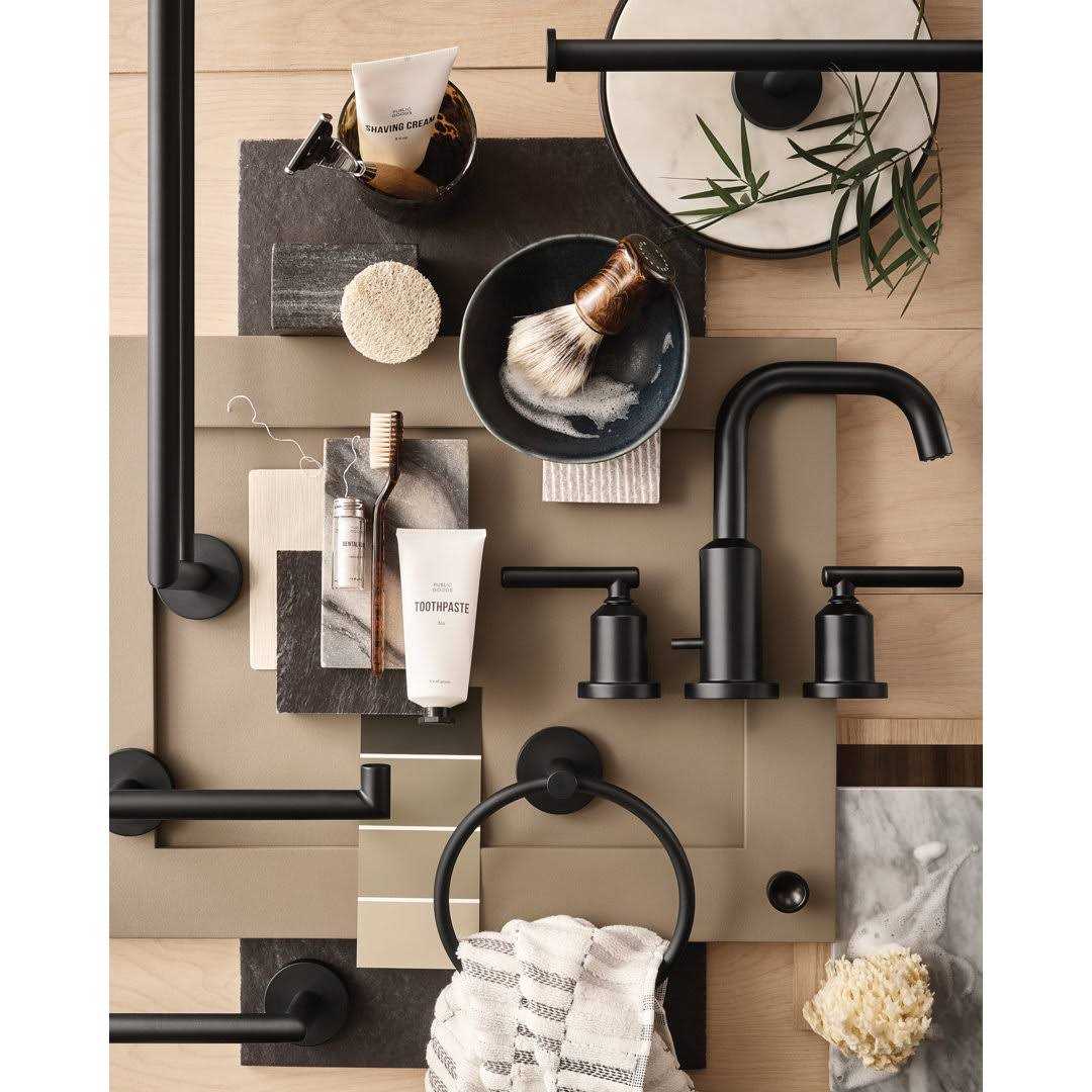 Moen T6142BL Gibson Matte Black Two-Handle Bathroom Faucet - Image 3