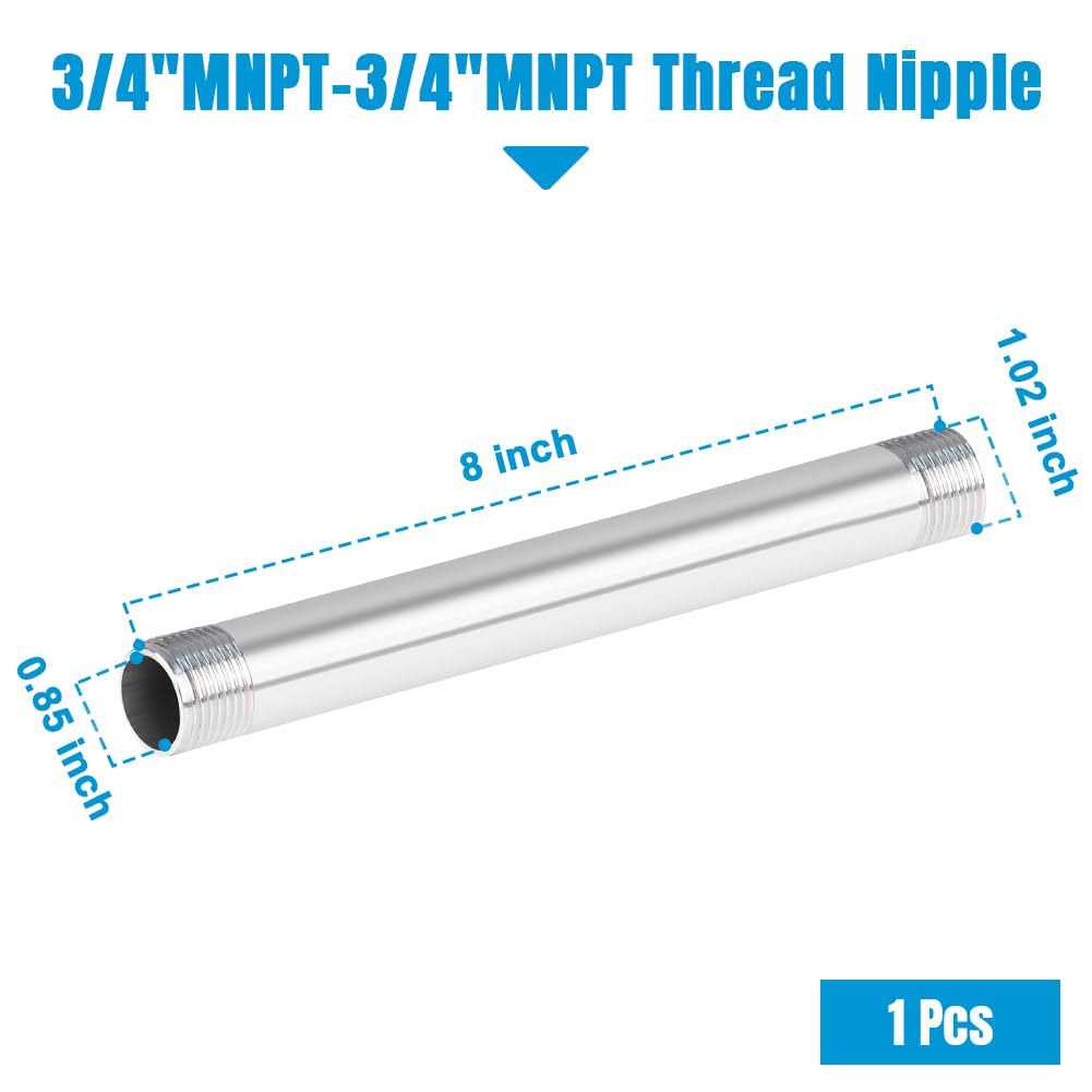 Quickun 304 Stainless Steel Nipple Pipe Fitting NPT x - Image 4