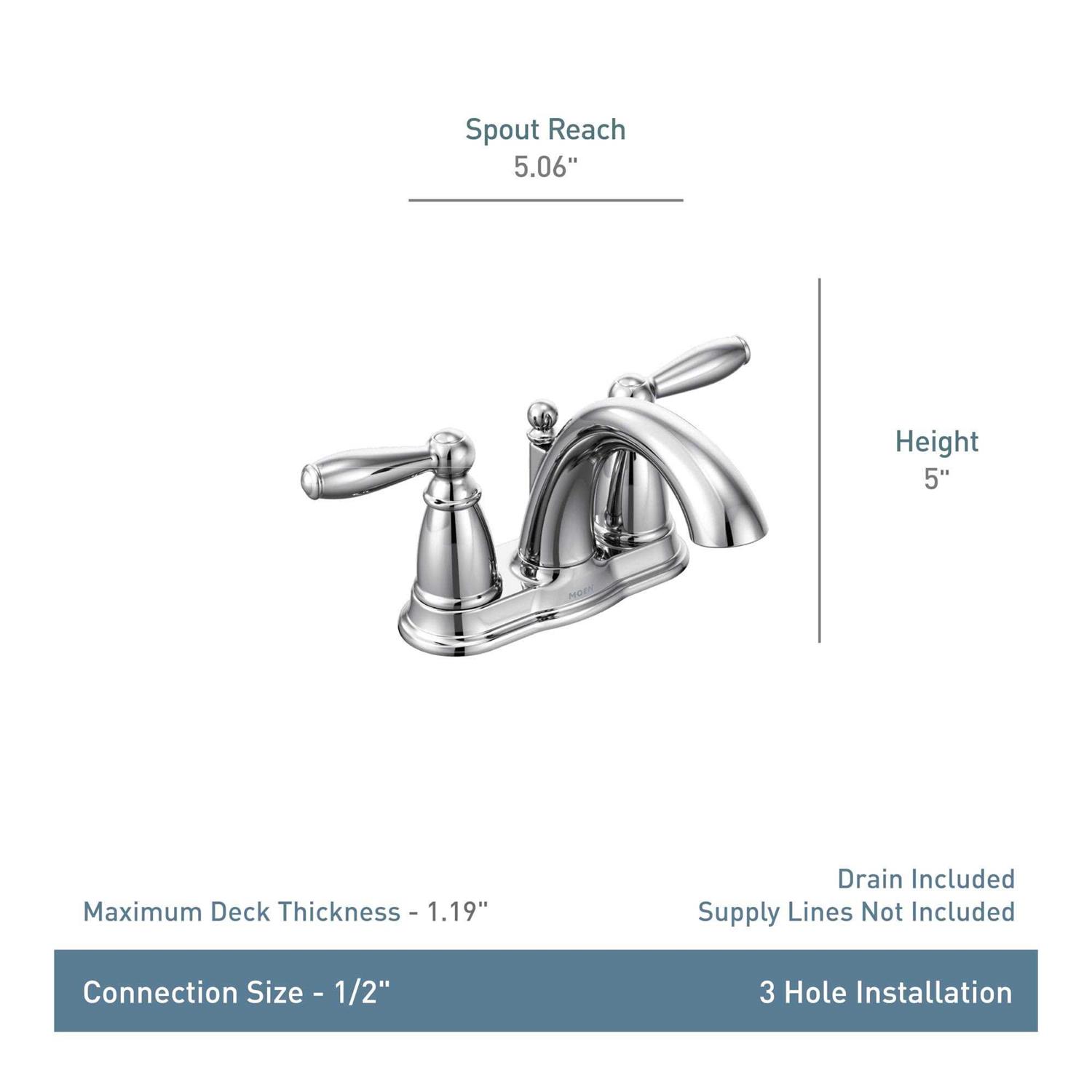 MOEN Brantford Two-Handle Bathroom Faucet - Image 2
