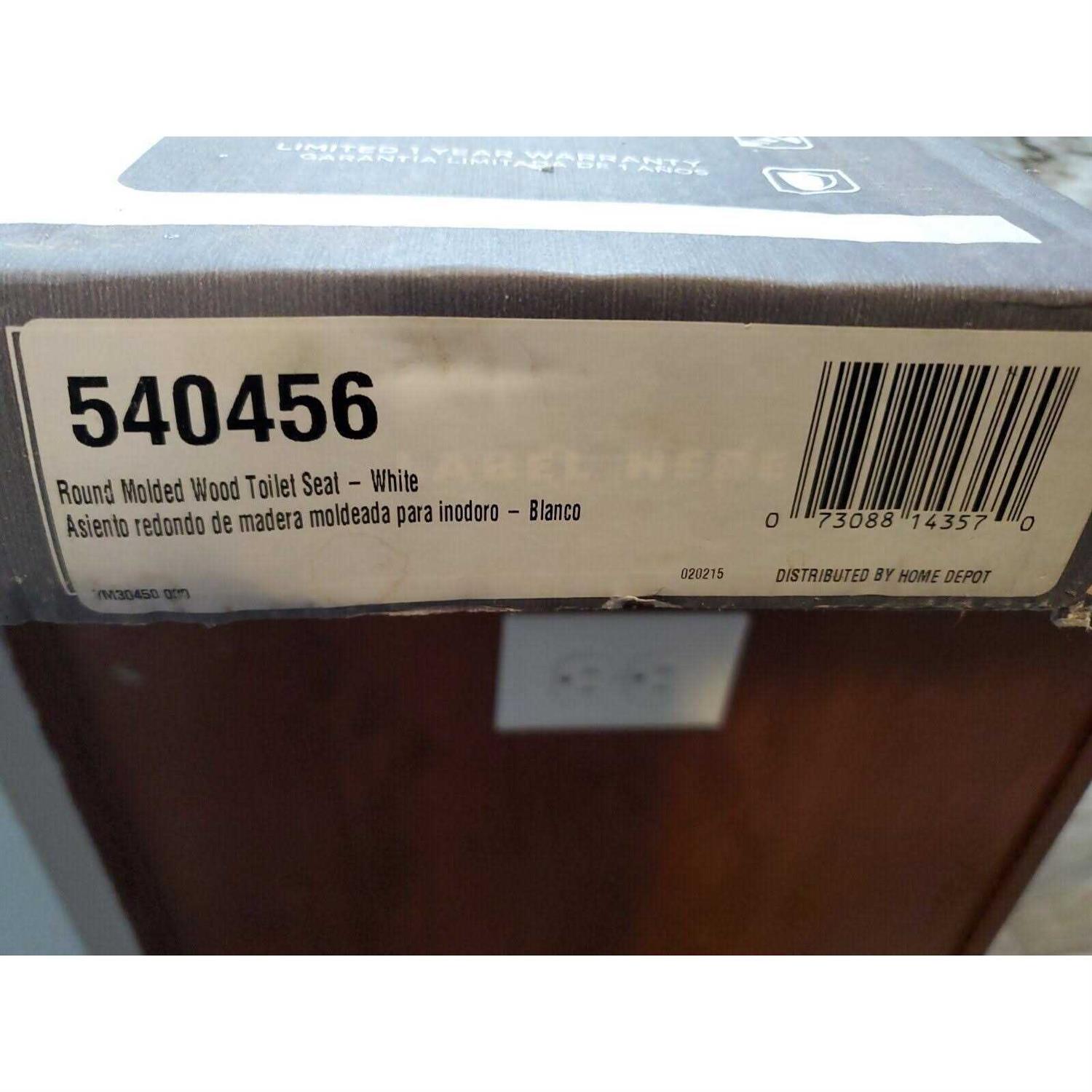 Glacier Bay Lift-Off Round Closed Front Toilet Seat Easy Release Molded Wood 30450 000 - Image 2