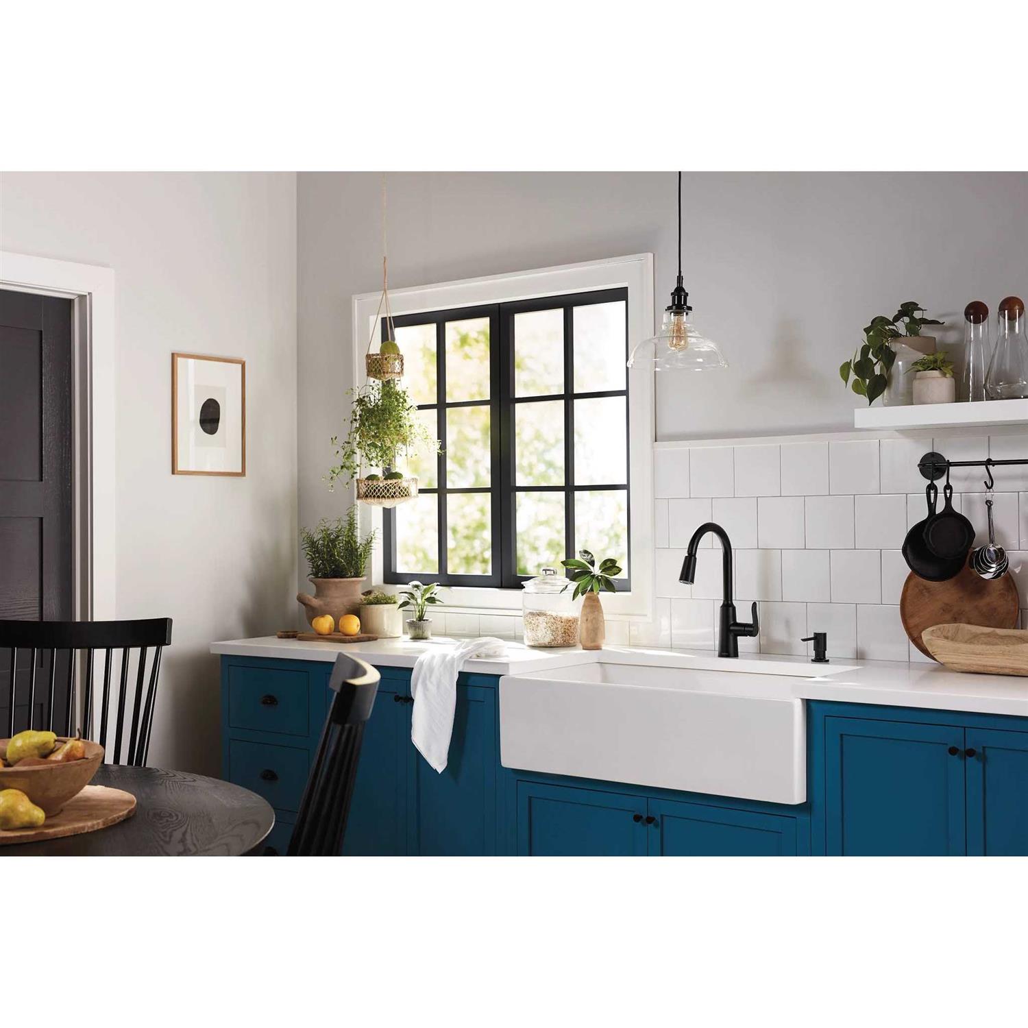 Moen Edwyn One Handle Stainless Steel Pull-Down Kitchen Faucet - Image 4