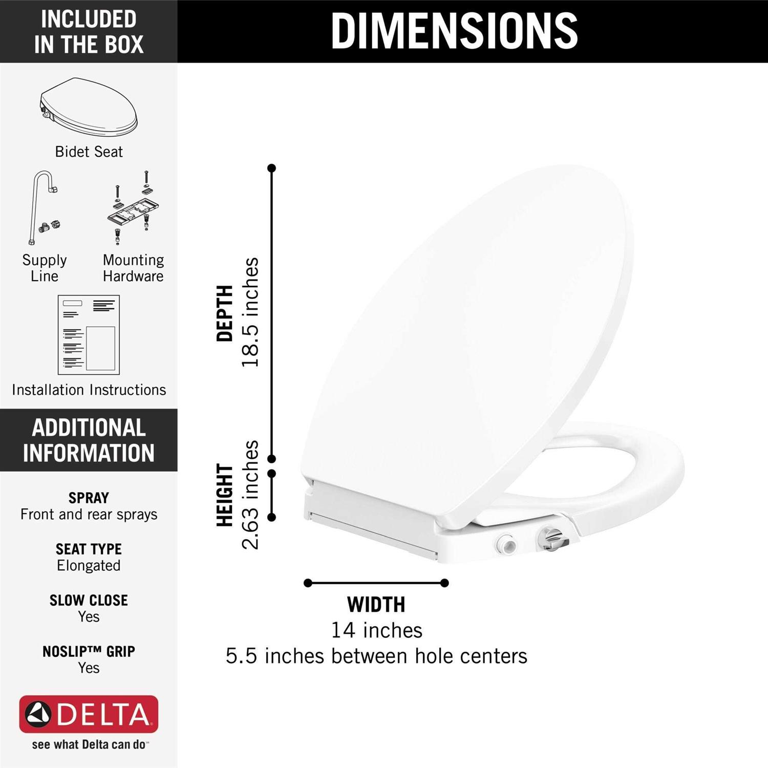 Delta Manual Elongated Bidet Seat - Image 3