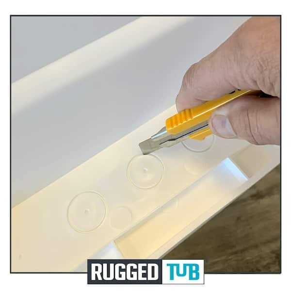 RUGGED TUB Freestanding Laundry/Utility Sink Black with 1-Handle Pullout Faucet and Installation Kit - Image 4