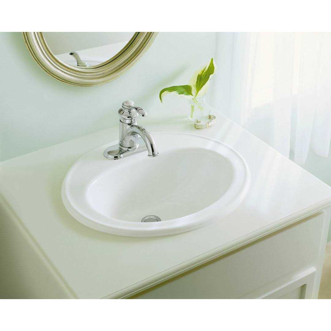 Kohler Pennington Drop-In Bathroom Sink with 8 Widespread Faucet Holes - Image 2