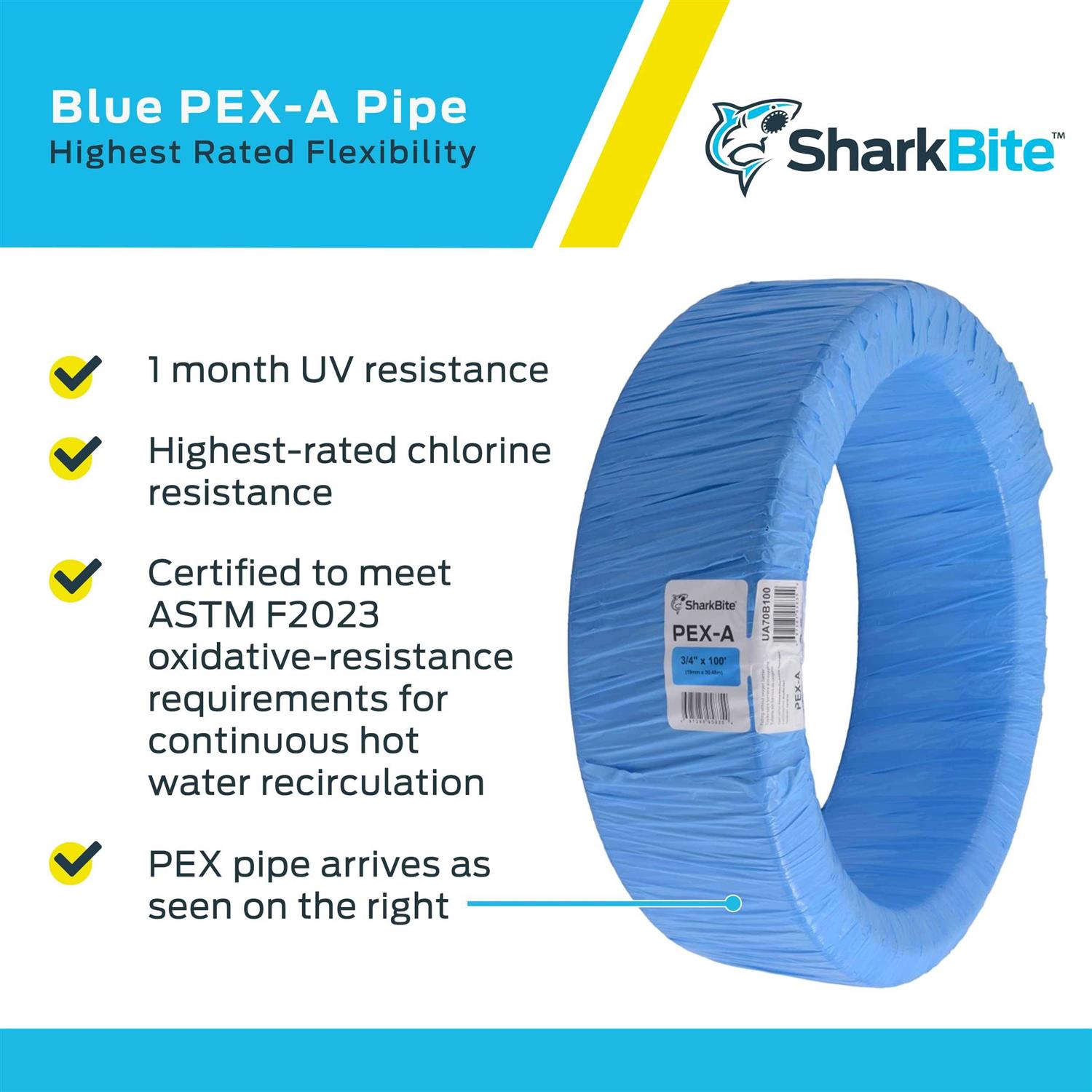 SharkBite 1/2-in x 100-ft Blue PEX-A Pipe - Image 3