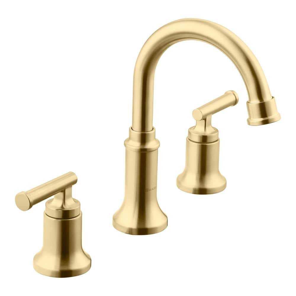 Glacier Bay Oswell 8 in. Widespread Double Handle High-Arc Bathroom Faucet