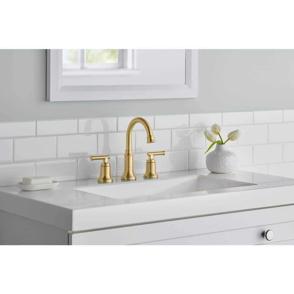Glacier Bay Oswell 8 in. Widespread Double Handle High-Arc Bathroom Faucet - Image 4