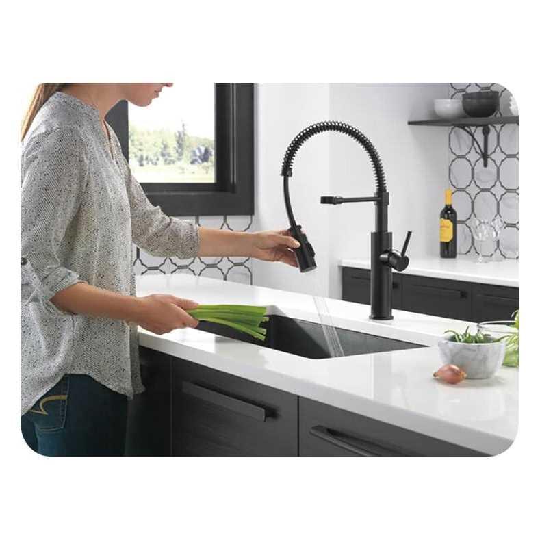 Delta Antoni Single-Handle Pull-Down Spring Kitchen Faucet - Image 5