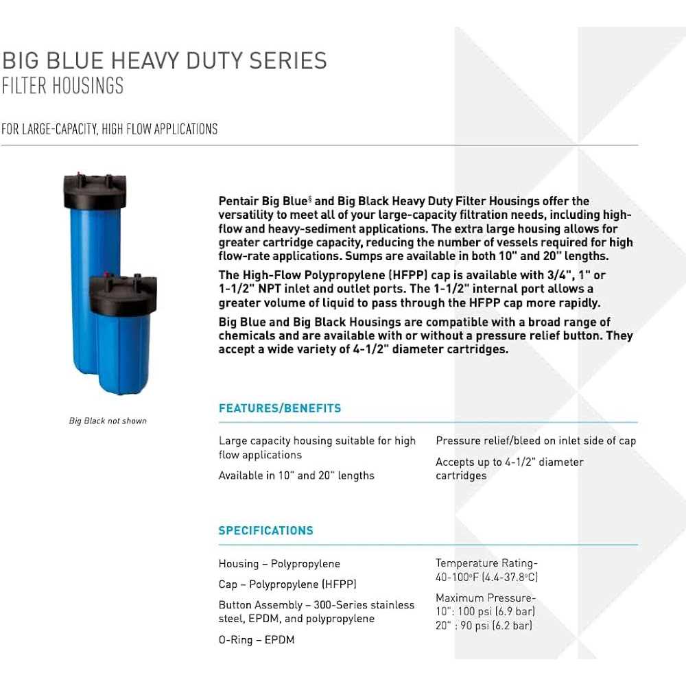 Pentair Pentek 150238 Big Blue Filter Housing - Image 3