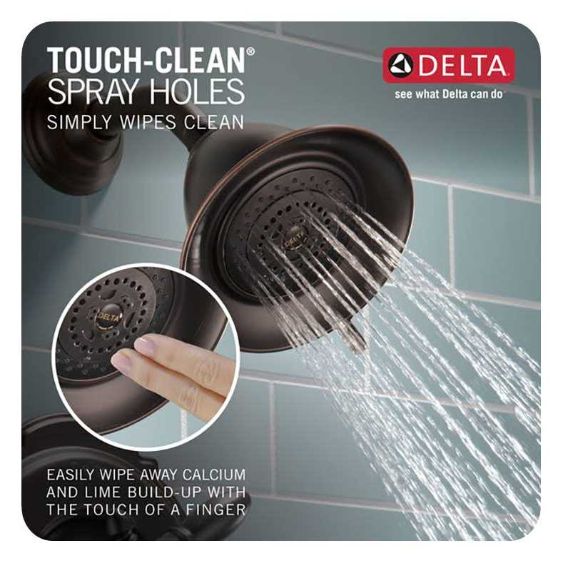 Delta Universal Showering Premium Touch-Clean 3-Setting Shower Head RP34355 - Image 4