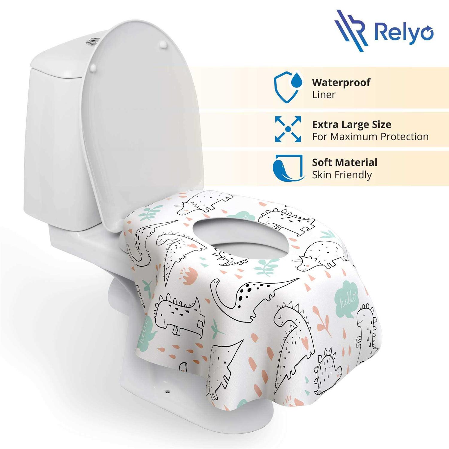 Relyo Toilet Seat Covers Disposable 20 Pack Waterproof, Ideal for Kids and Adults Extra Large - Image 3
