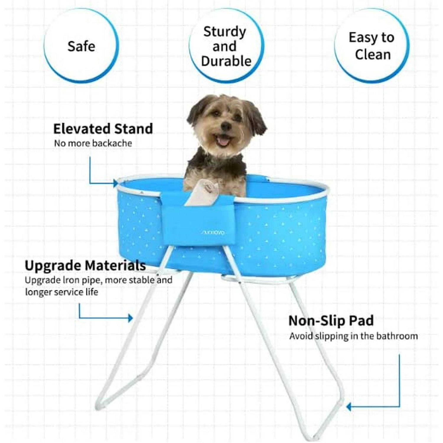 Furesh Elevated Folding Pet Bath Tub and Wash Station for Bathing, Shower and Grooming - Image 3