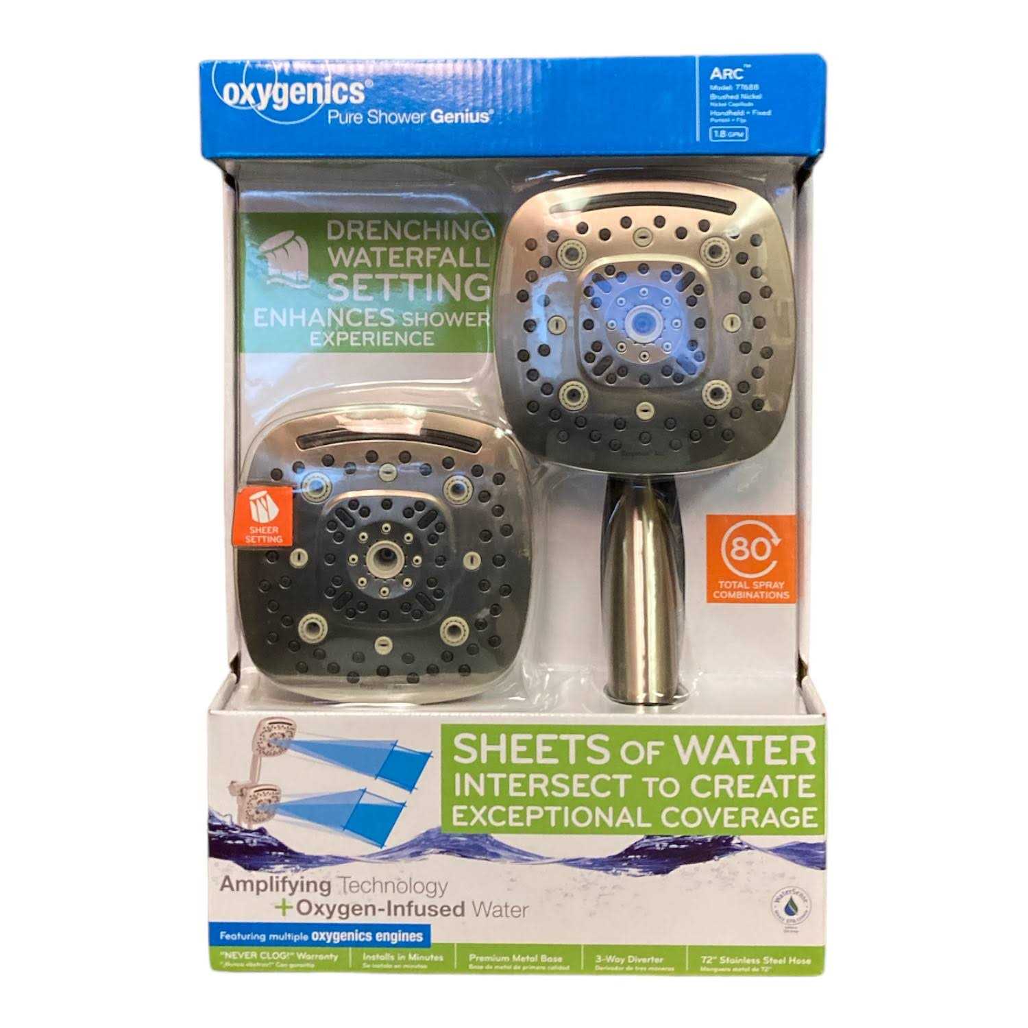 Oxygenics Arc 80-Setting Combo Shower Head - Image 4