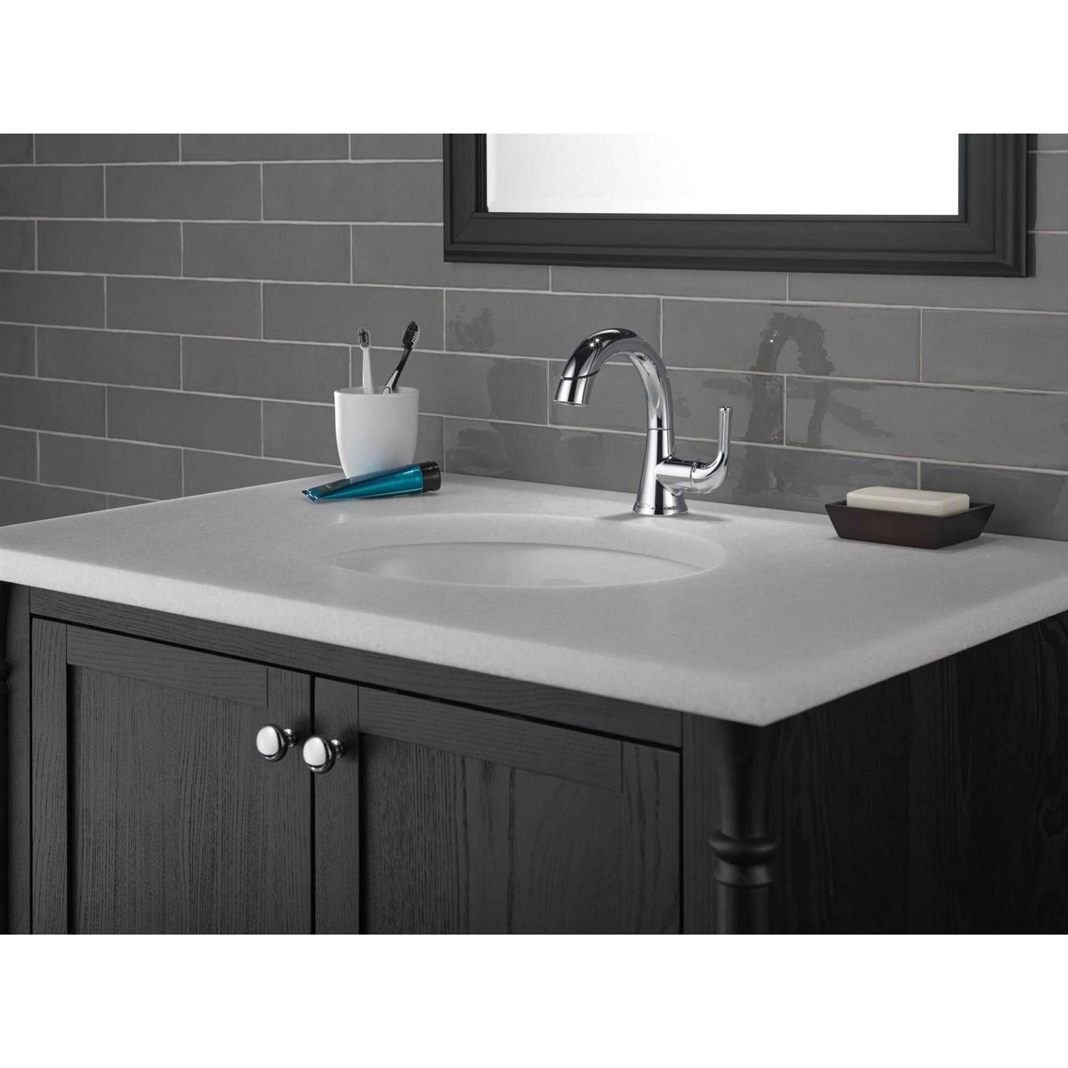 Delta Kayra Single Handle Pull-Down Bathroom Faucet - Image 5