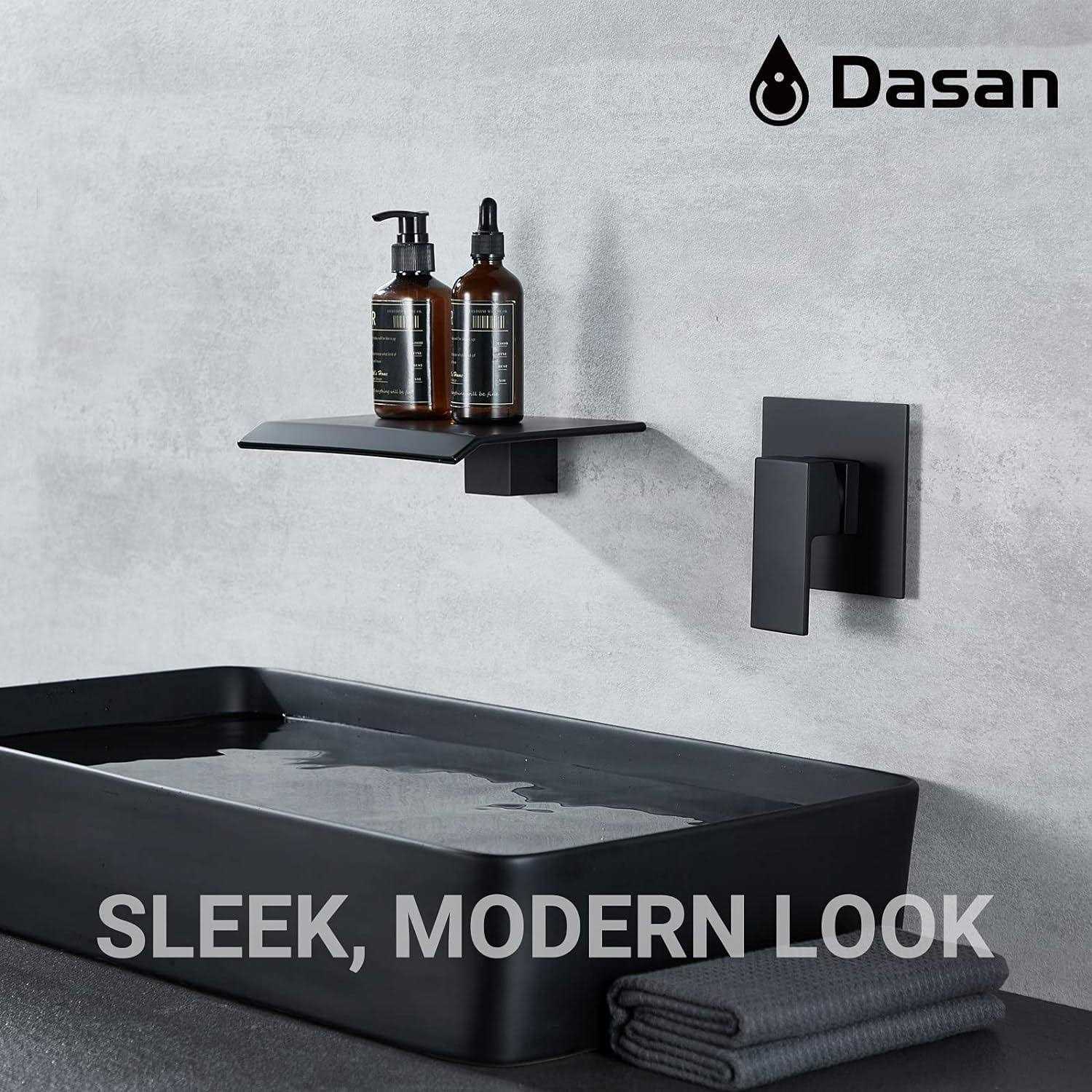 Dasan Wall Mount Waterfall Bathroom Faucet - Image 5