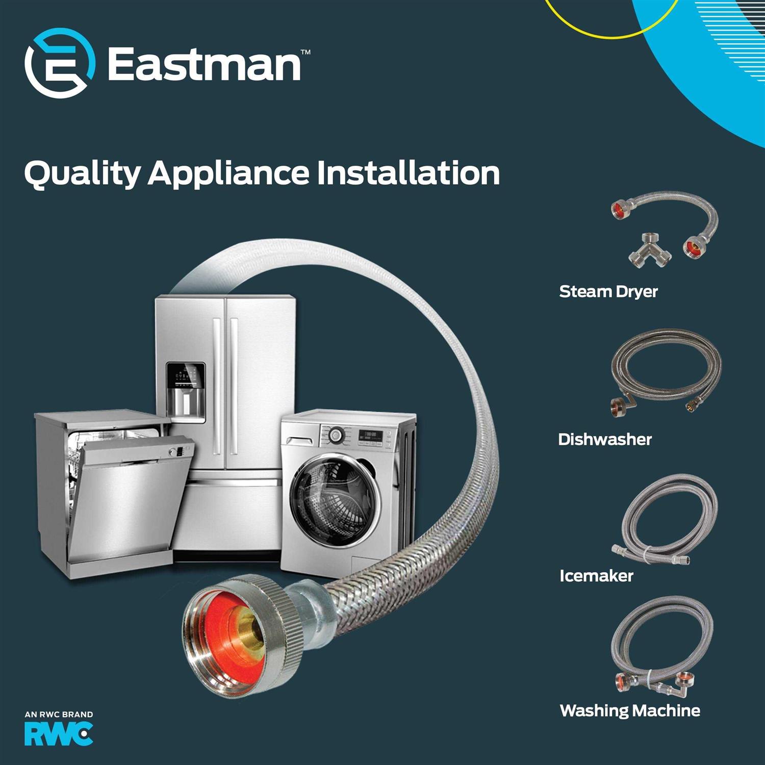Eastman 20-ft 1/4-in Compression Inlet x 1/4-in Compression Outlet Stainless Steel Ice Maker Connector - Image 4