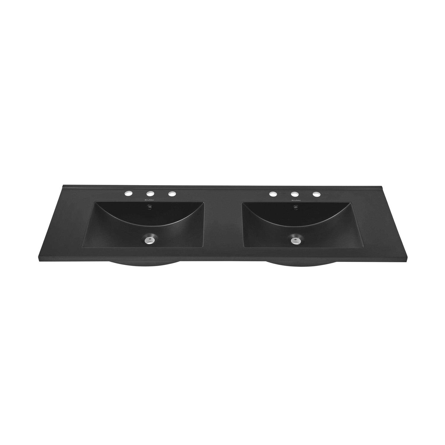 Swiss Madison 60 inch Vanity Top Bathroom Sink in Matte Black - Image 3
