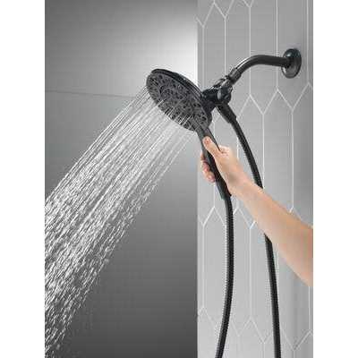 Delta In2ition Matte Black 4-Spray Dual Shower Head 2.5-GPM Rubber - Image 3