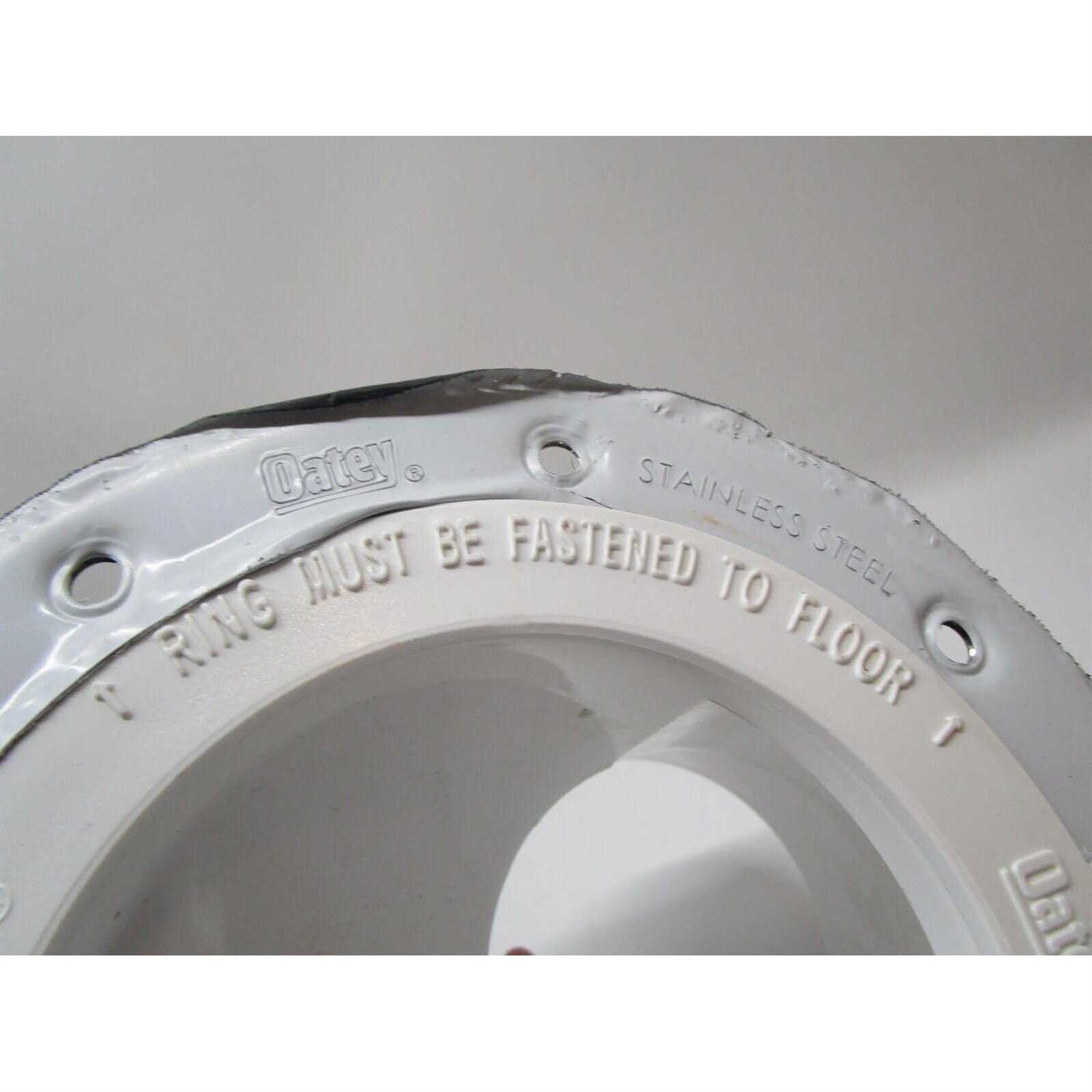 Oatey PVC Offset Open Toilet Flange with Stainless Steel Ring - Image 4