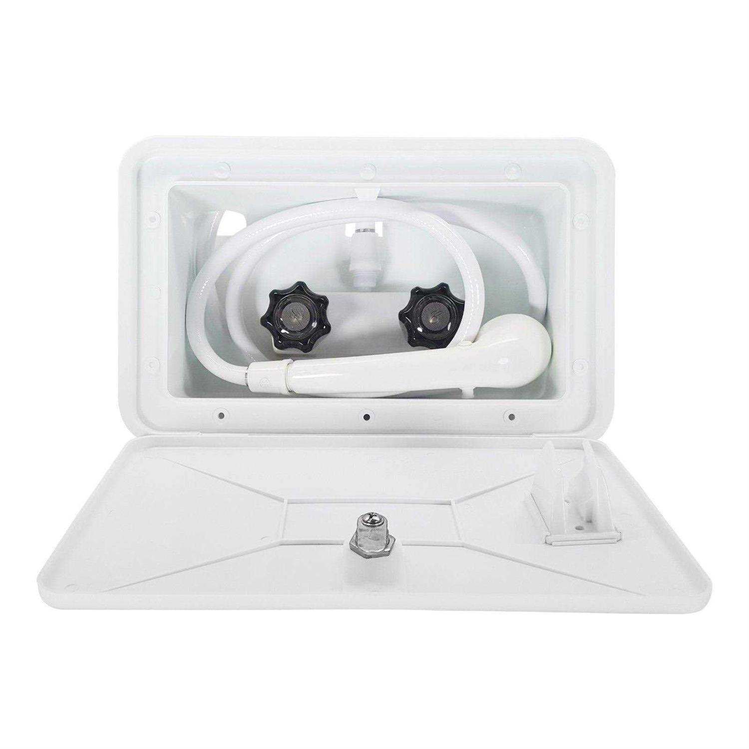 RecPro RV Exterior Shower Box Kit Faucet Hose Camper Trailer Cowboy Shower - Image 5