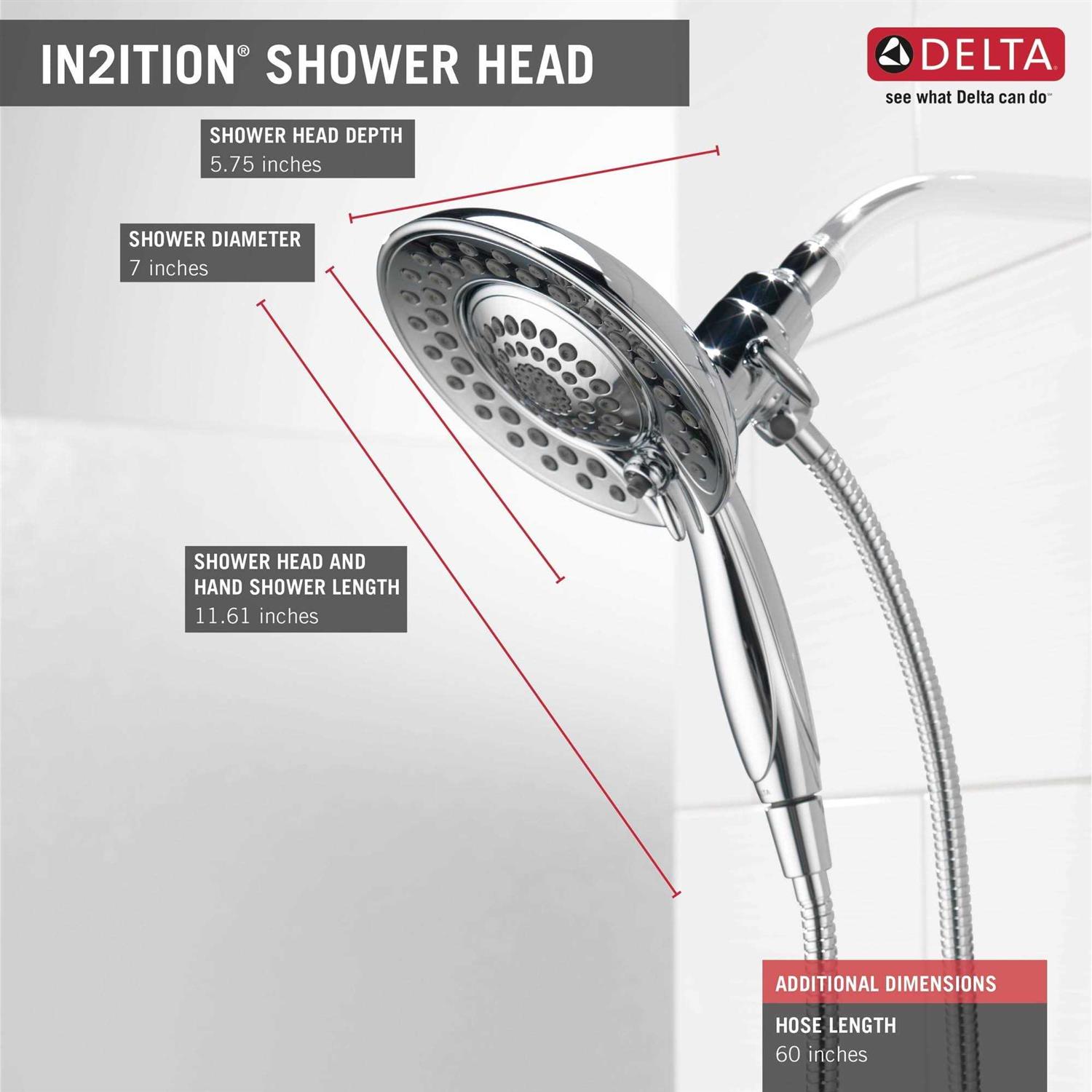 Delta In2ition 5-Setting Two-in-One Shower 58569 - Image 3