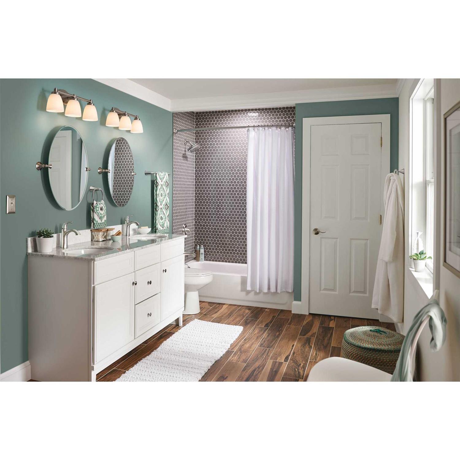 Moen Lindor Brushed Nickel Single Handle Bathroom Faucet 4 - Image 5