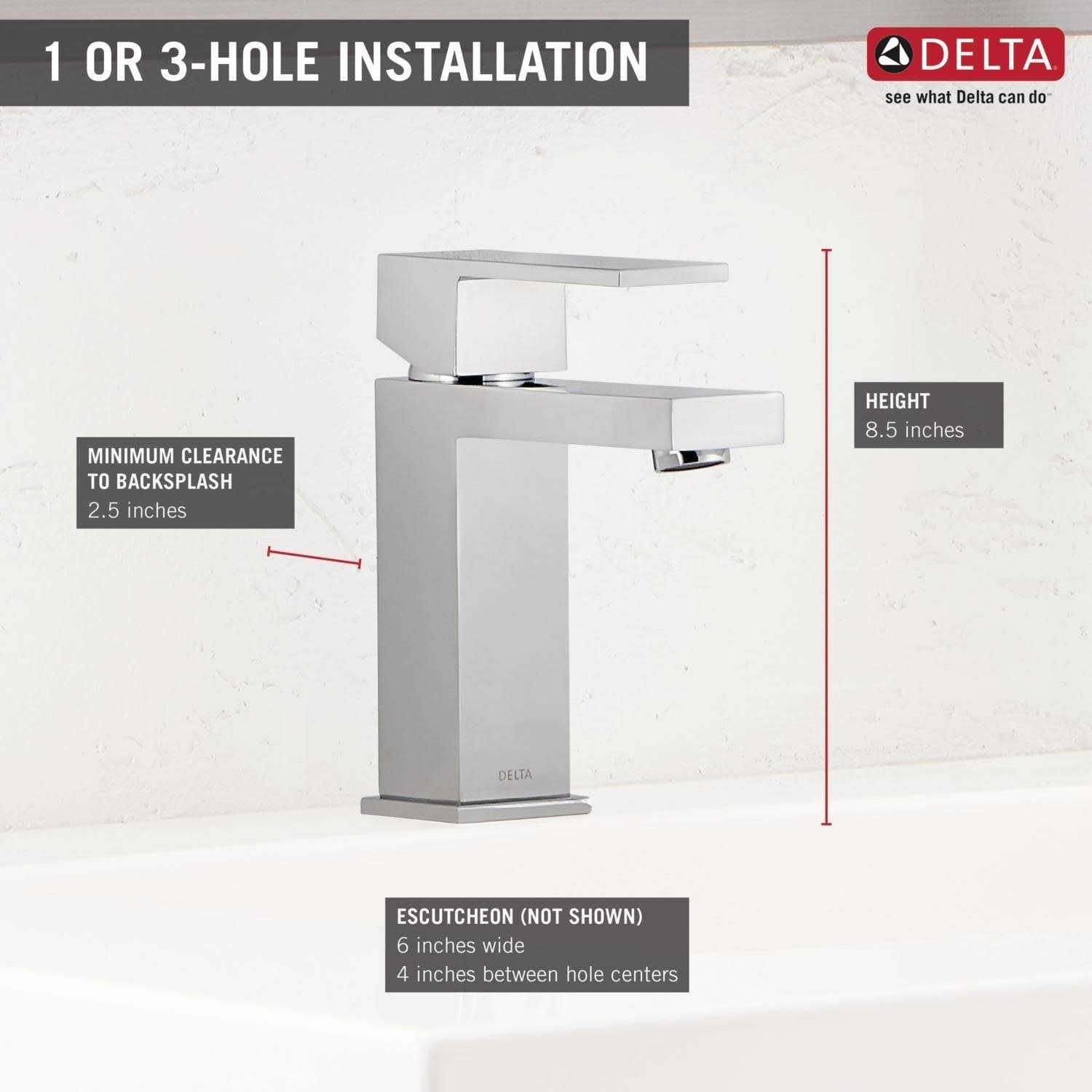 Delta Modern Single Handle Project-Pack Bathroom Faucet 567LF-SSPP - Image 5